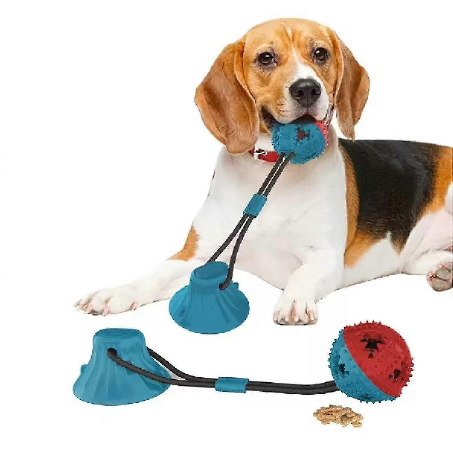 Dog Molar Bite Toy With Suction Cup Interaction, Rope Toy For Dogs, Puppy Training Rope, Tugging Chewing Playing Blue