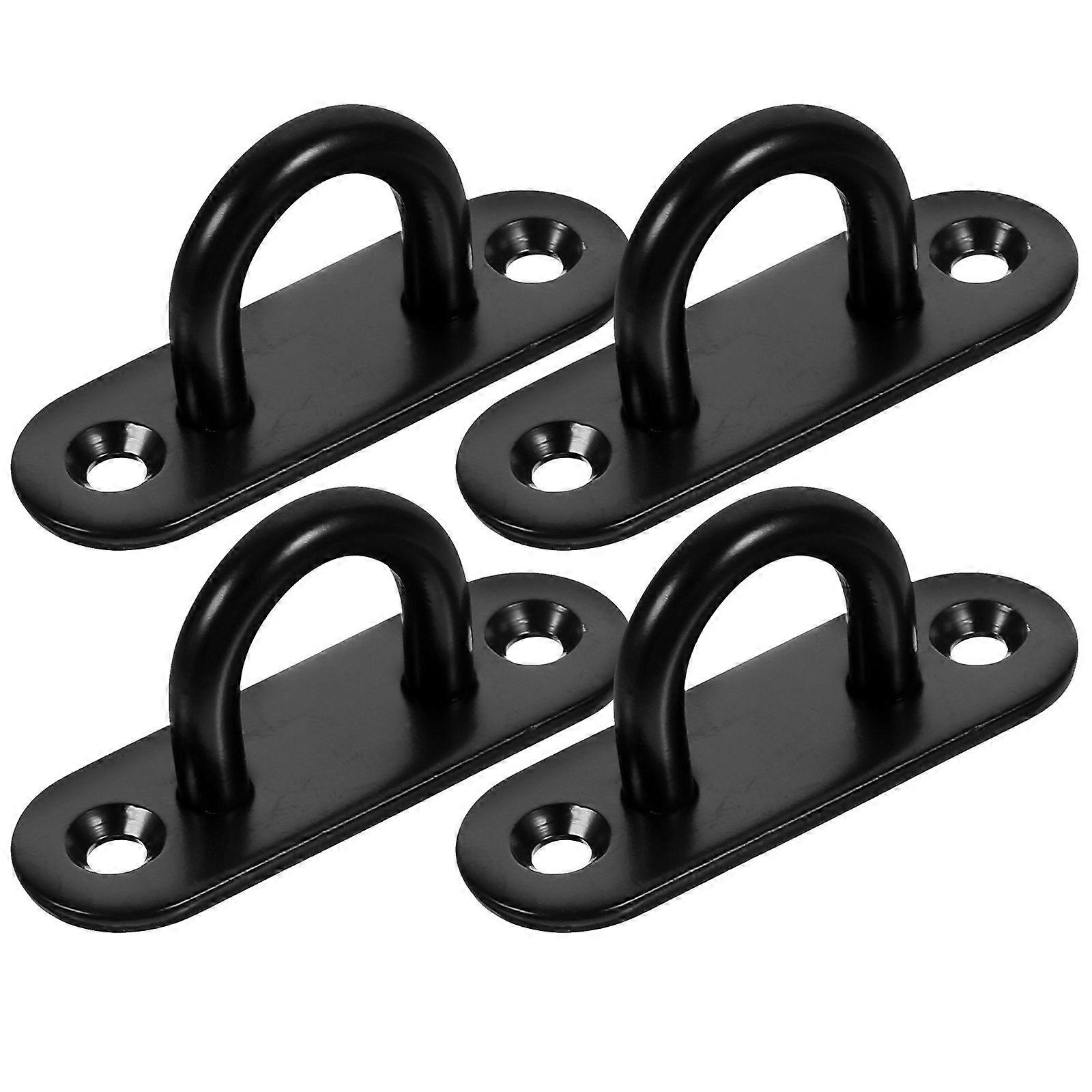 4 pcs Pad Eye Plate Hook Stainless Steel Ceiling Hooks U Hooks Wall Mounted Hooks