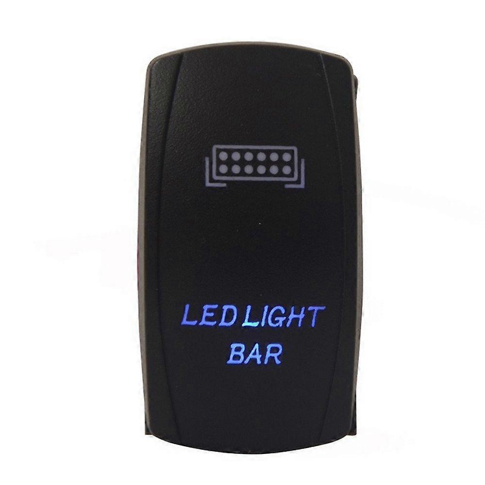E Support 12V 24V Car Light Blue LED Light Strip Illuminated Rocker Switch Rocker Switch Car Dashboard Switch Bar