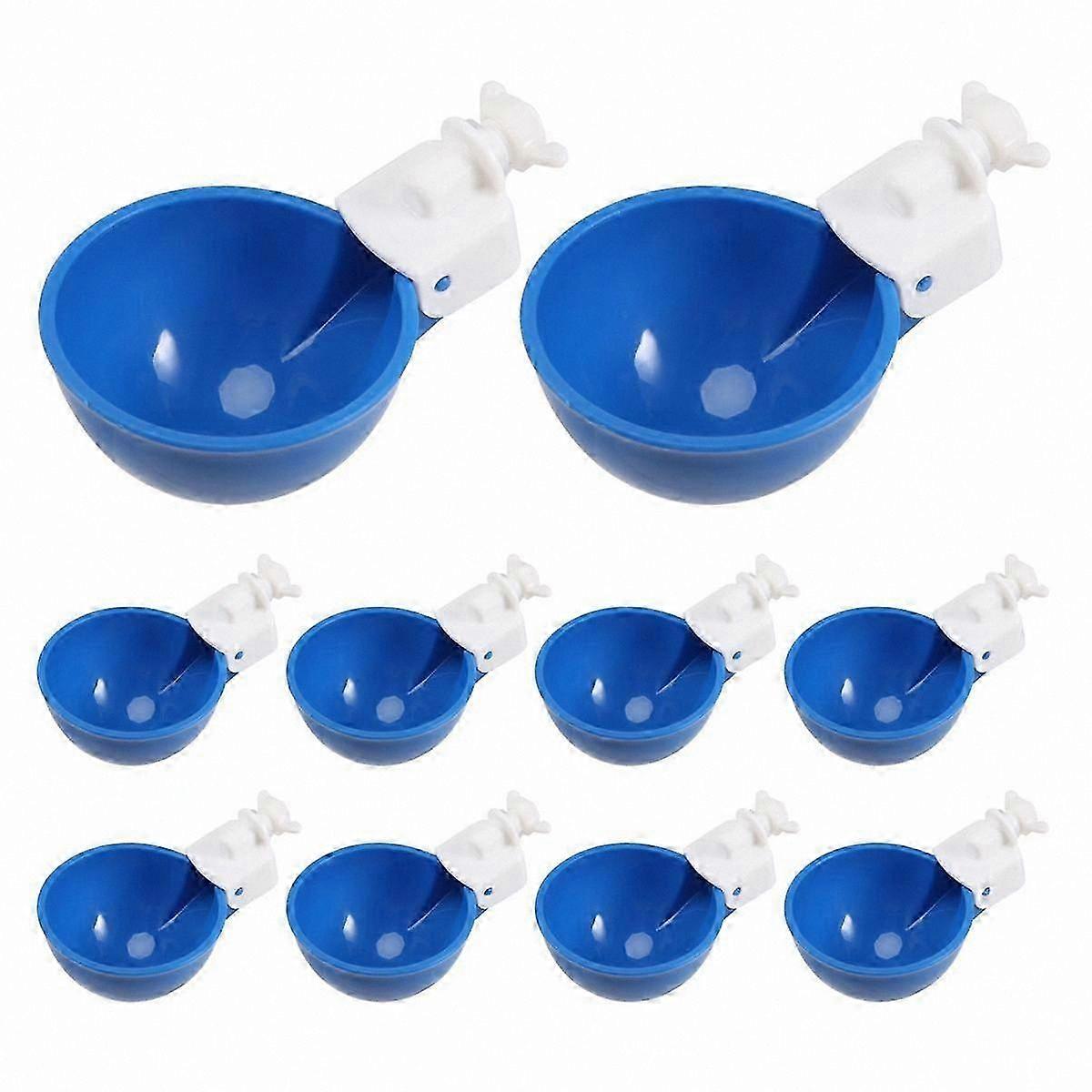 10-Pack Blue Large Automatic Poultry Water Cups for Chicken Watering Systems