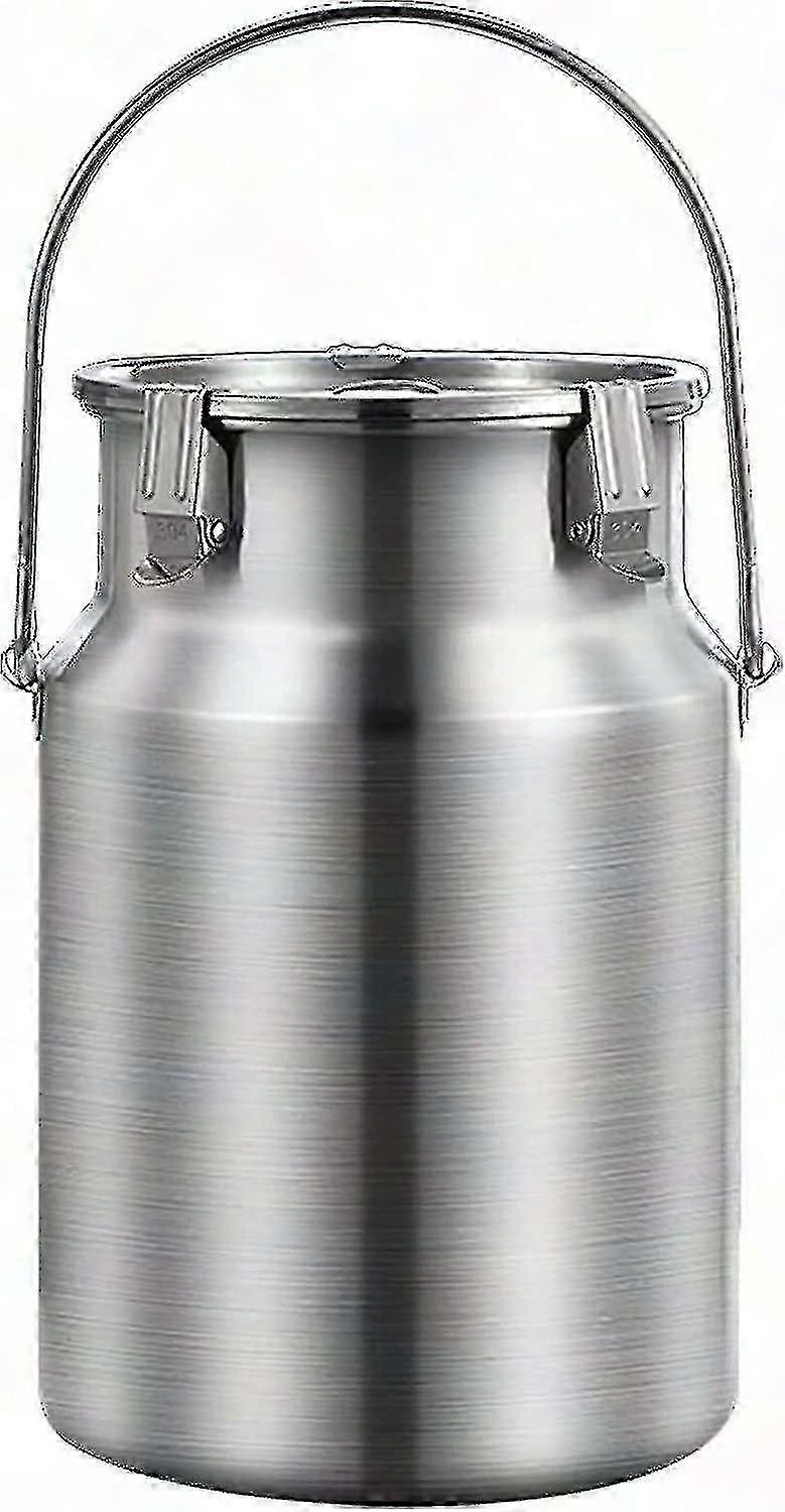 Lata de Leite de Aço Inoxidável 3L 304 com Tampa Selada - Jarro de Transporte Pesado para Armazenamento de Líquidos e Sólidos