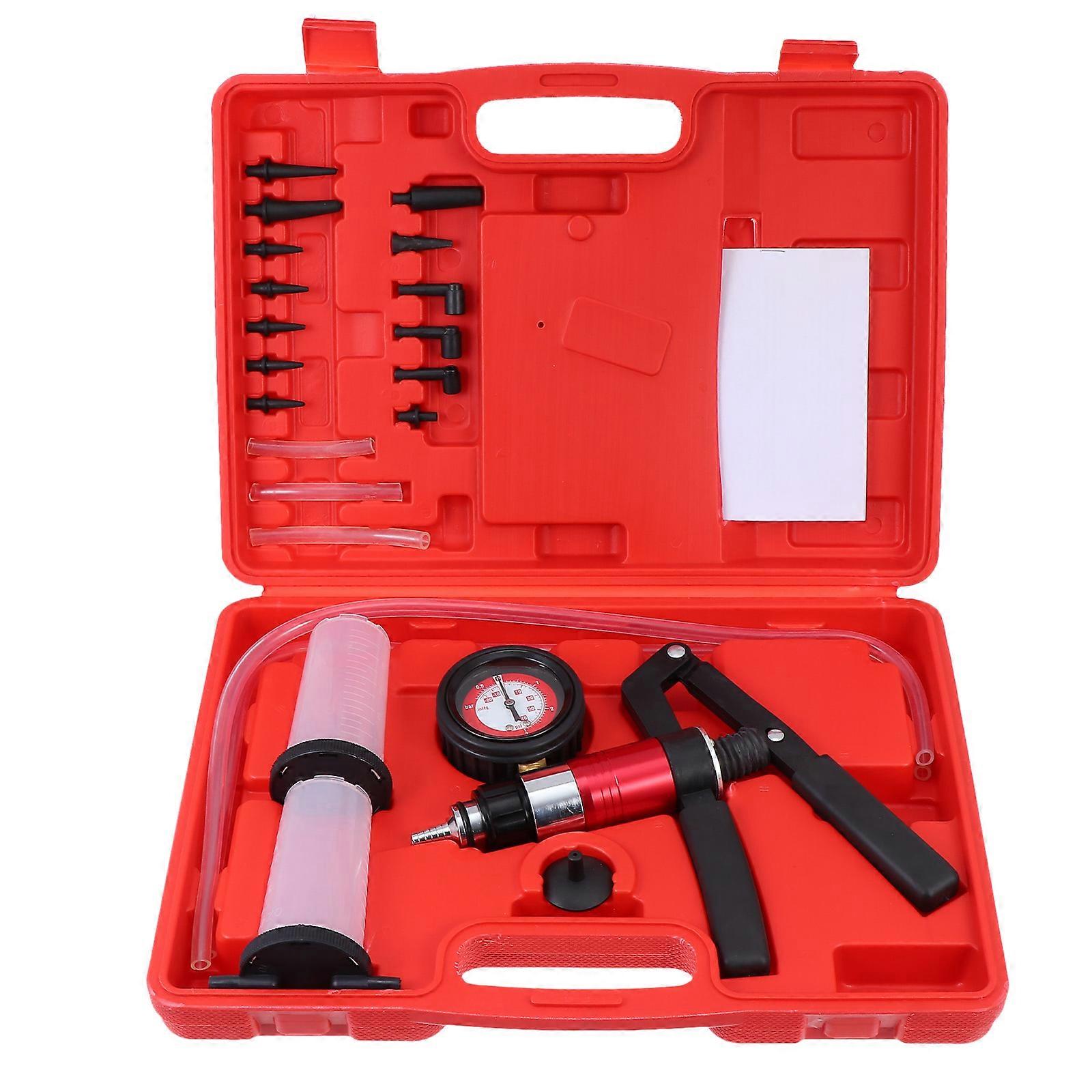 Automotive Brake Vacuum Bleeder Kit for Business Use and Home Use Constructed from Abs Rubber Aluminum Alloy with Vacuum Gauge 1 Set