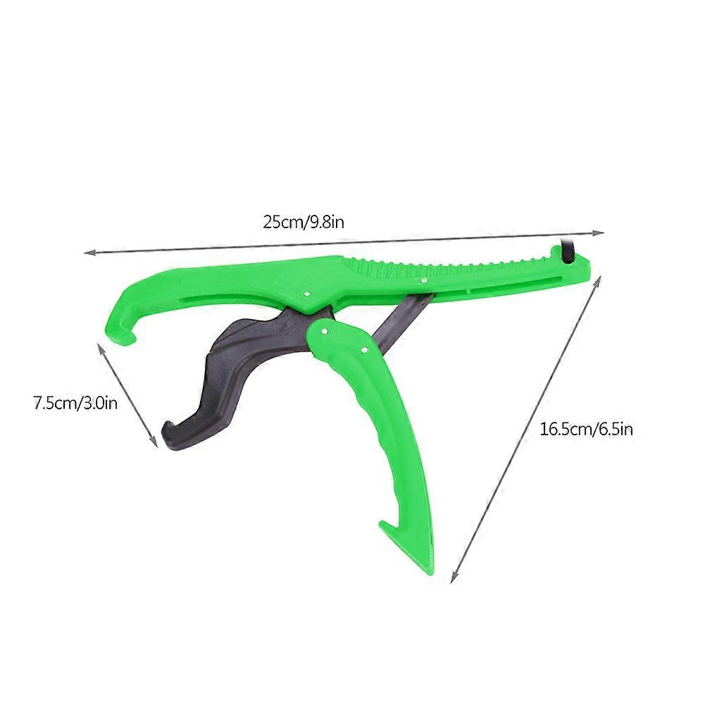 Fishing Gripper Tool ABS Clamp with Adjustable Rope Green L 25cm