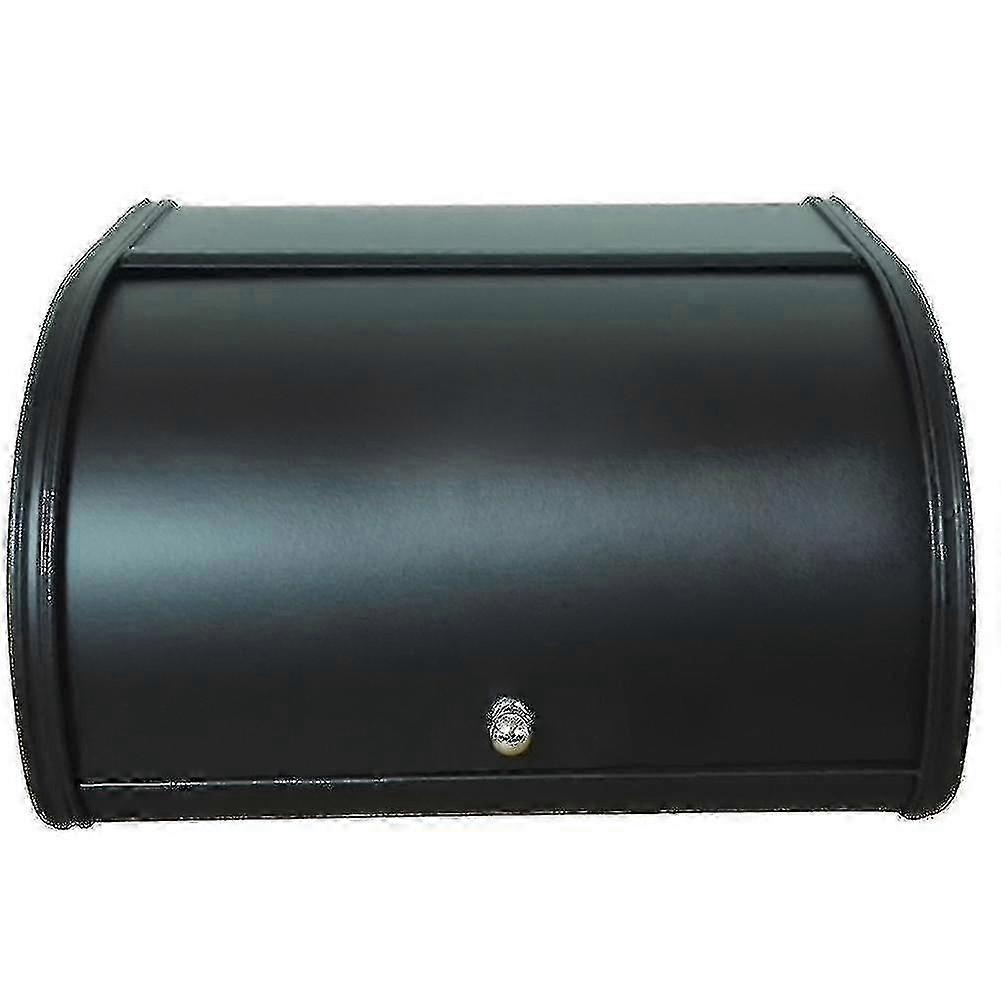 Metal Bread Box with Roll Top Lid, Kitchen Storage Container for Bread and Pastries - ZZY