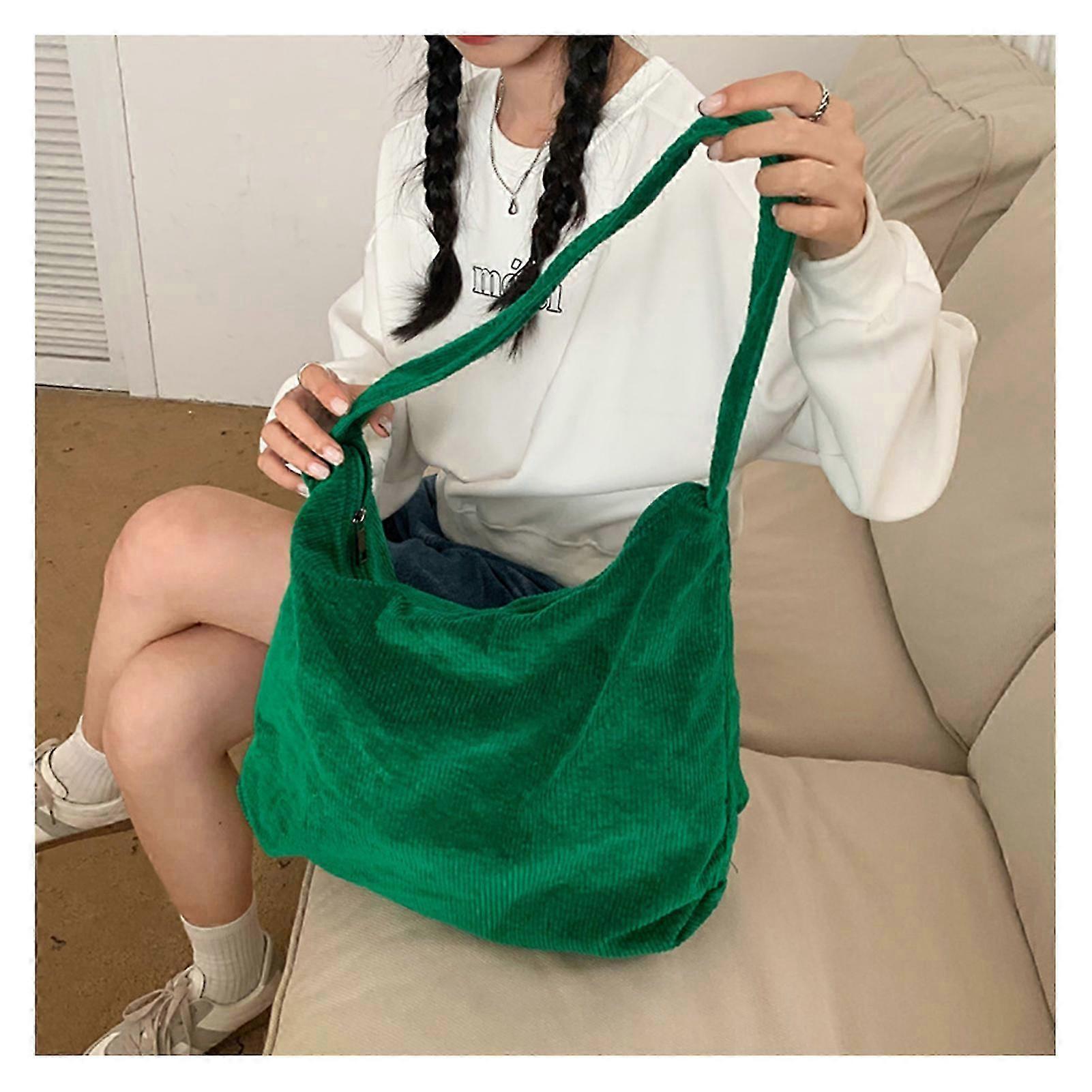 Modified Title: Corduroy Work Office Bag: Large Capacity Handbag for Professionals
