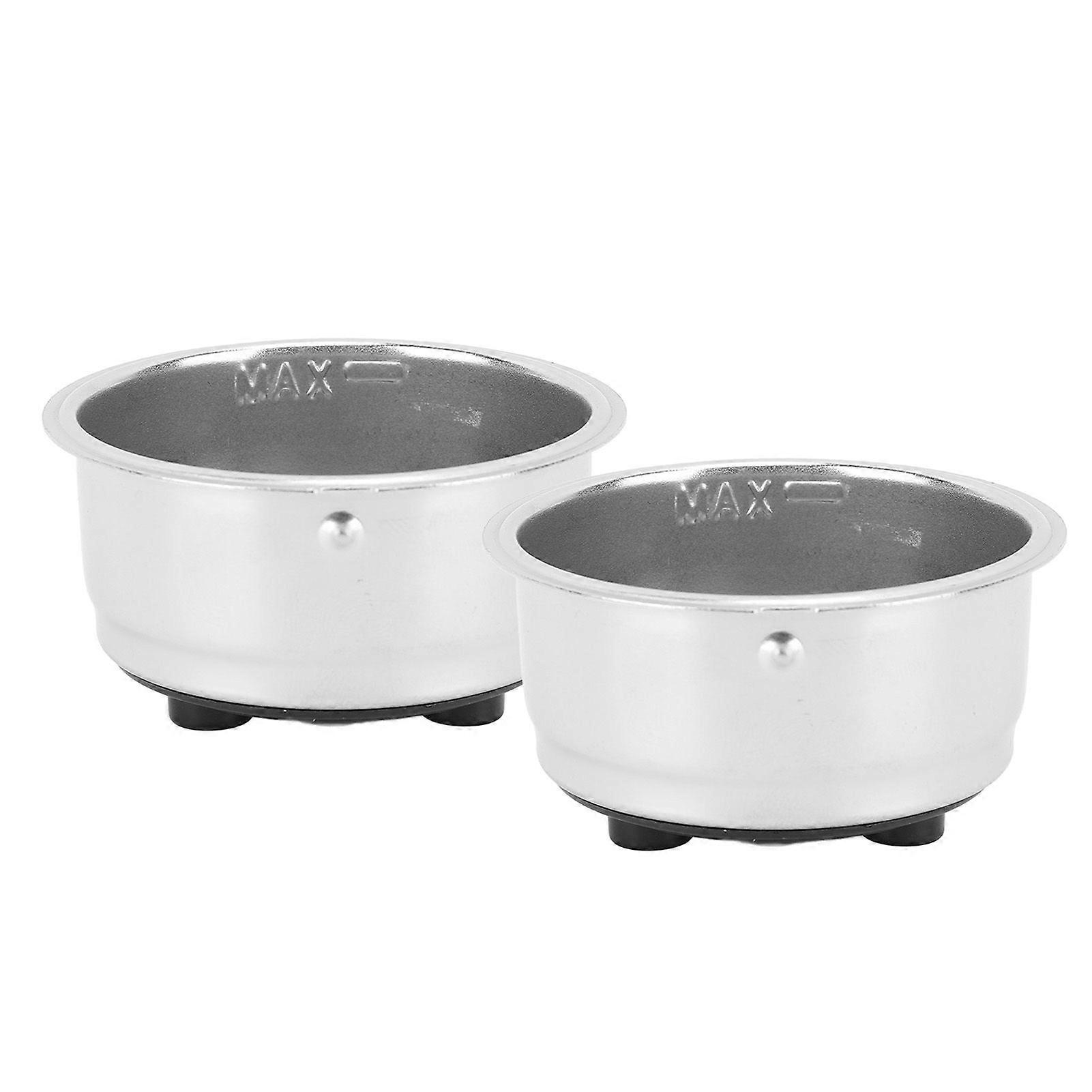 51mm 2 Cups Portafilter Filter Basket Stainless Steel Coffee Filter Basket for Delonghi Coffee Machine Portafilter