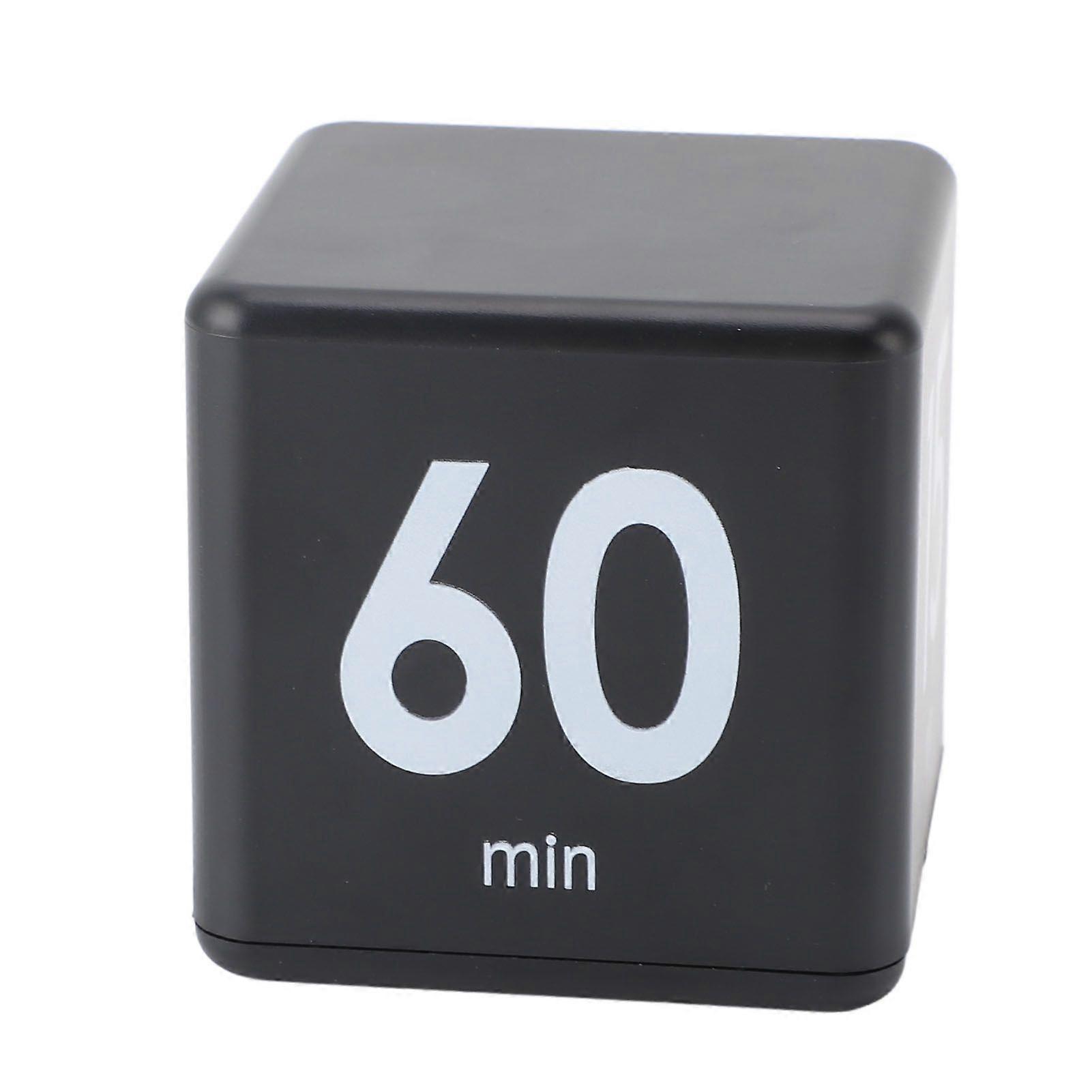 Flip Timer 15 20 30 60 Minutes Gravity Sensing Mini Countdown Timer for Cooking Study Workout Black