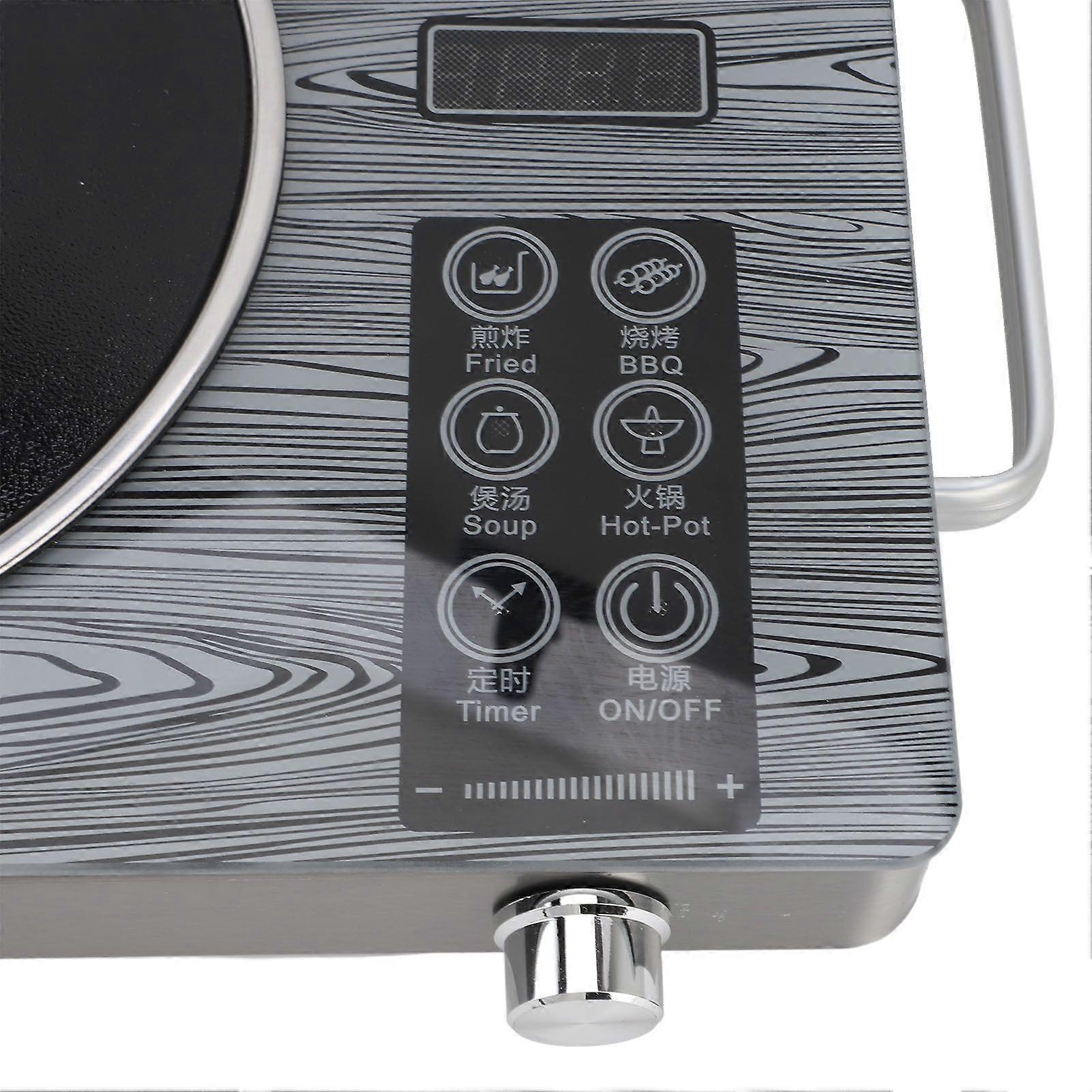 Electric Induction Cooker Portable Touch Control Single Burner Ceramic Infrared Heating Plate 4h Timer Adjustable 26 Speeds 3500W Induction Cooktop AU