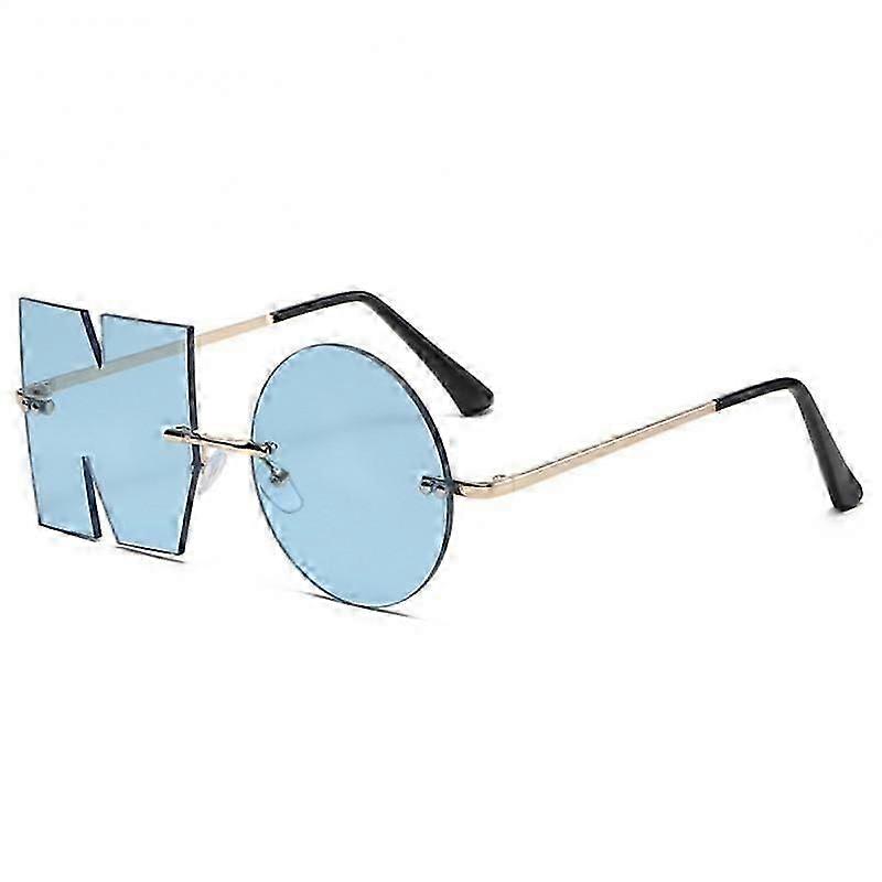 Outdoor sunglasses with rimless and irregular style