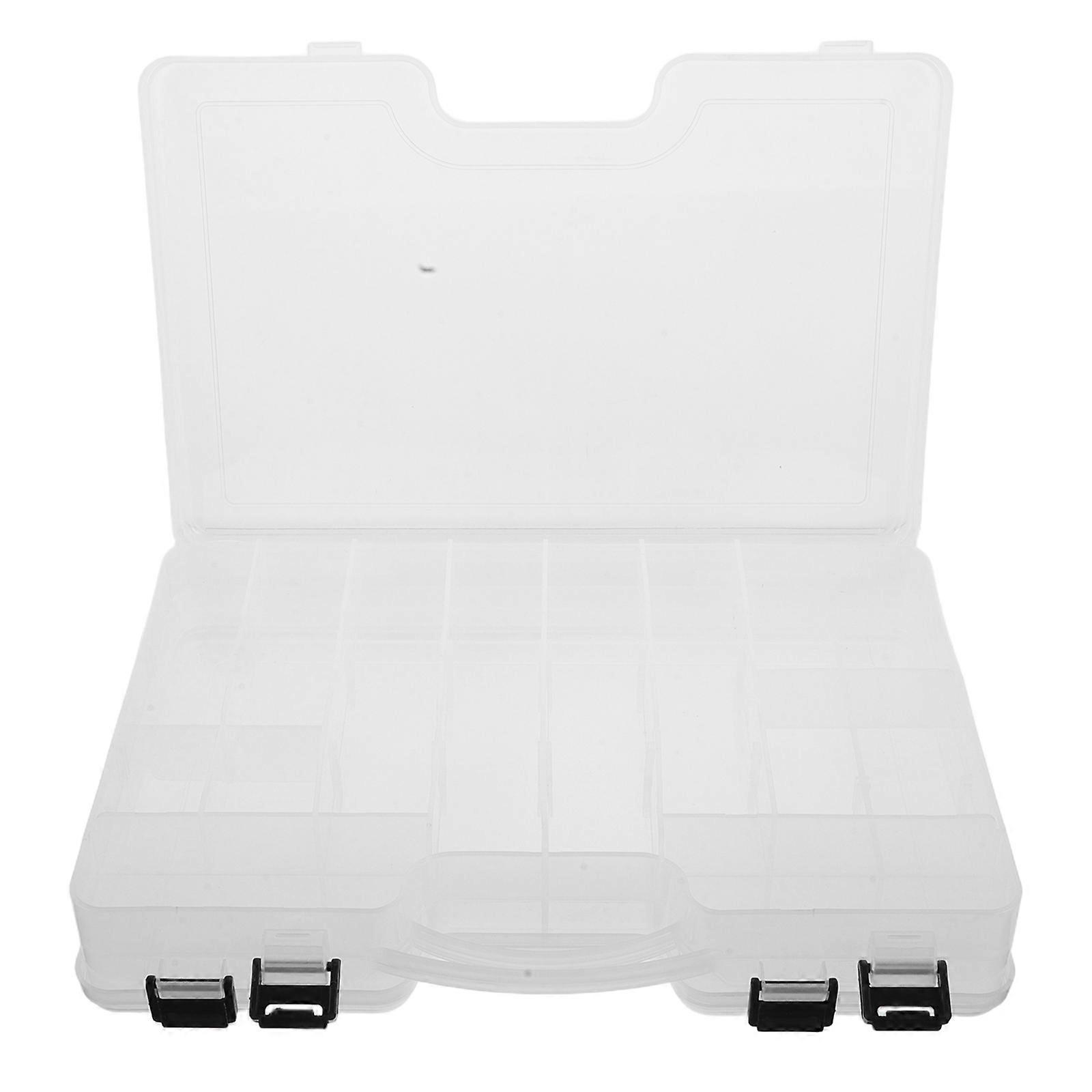 Double Sided Large Capacity Fishing Tackle Box for Lures Hooks and Accessories White Storage Box for Fishing Gear
