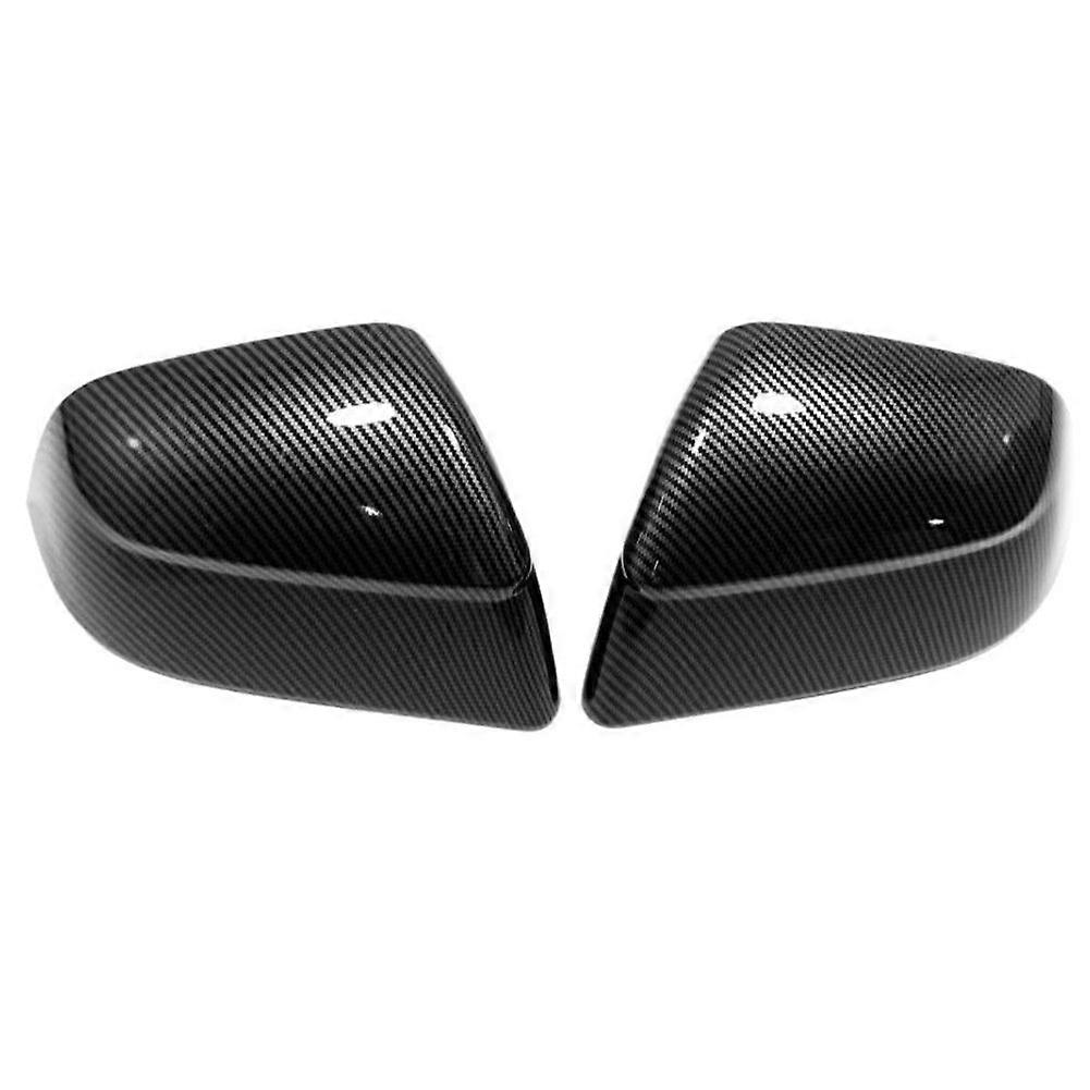 Car Rearview Mirror Cover Side Mirror Cover for Model Y 2021 Decoration Mirror Cap Carbon Fiber Pattern