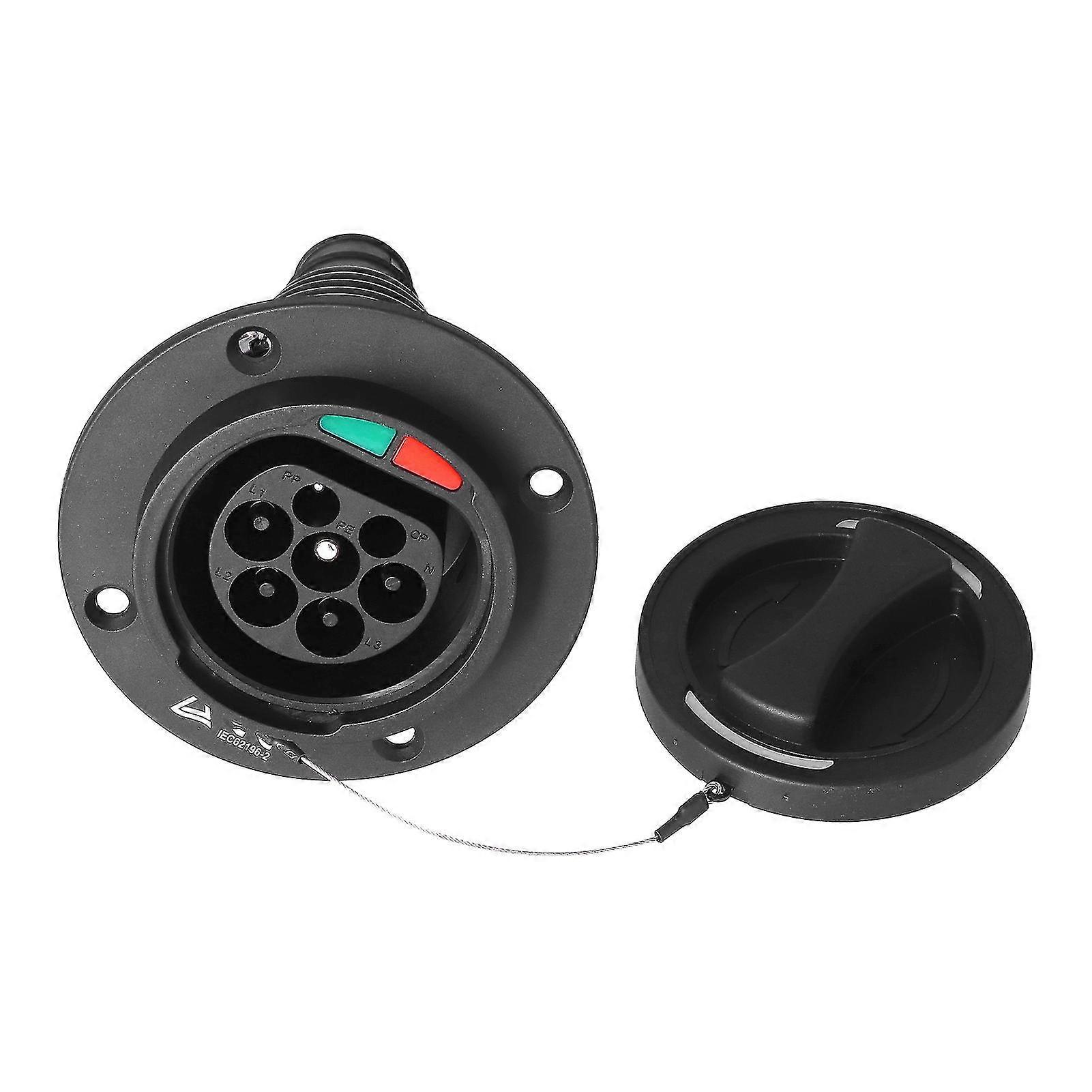 Type 2 EV Charging Socket 16A Single Phase IEC 62196‑2 IP54 Protection Charger Adapter Three Phase 480V 2025