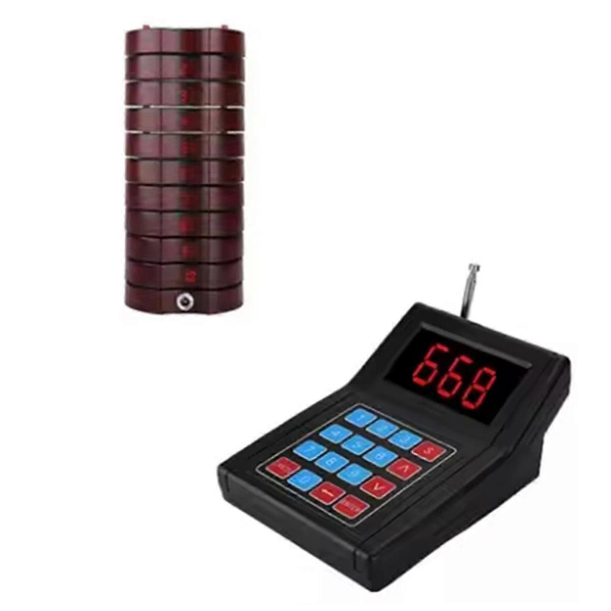 Wireless Guest Table Vibrating Call Button System with Waiter Buzzer for Restaurant Service Coaster