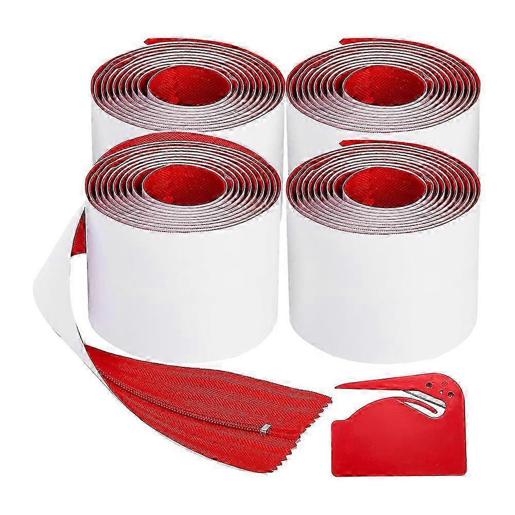 Dust-proof zipper, double-sided zipper with plastic sheet cutter, sealed self-adhesive instant door Z