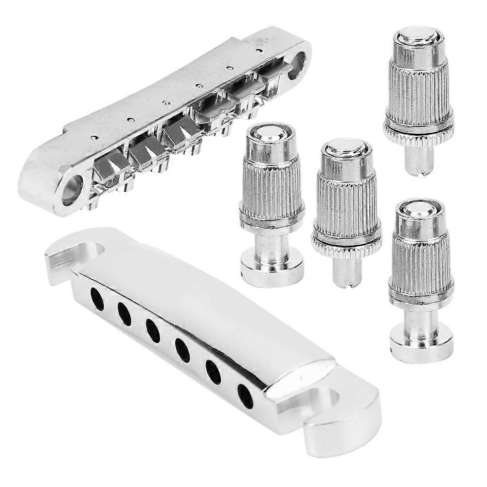 6 String Fixed Bridge Set Zinc Alloy Base for LP Electric Guitar