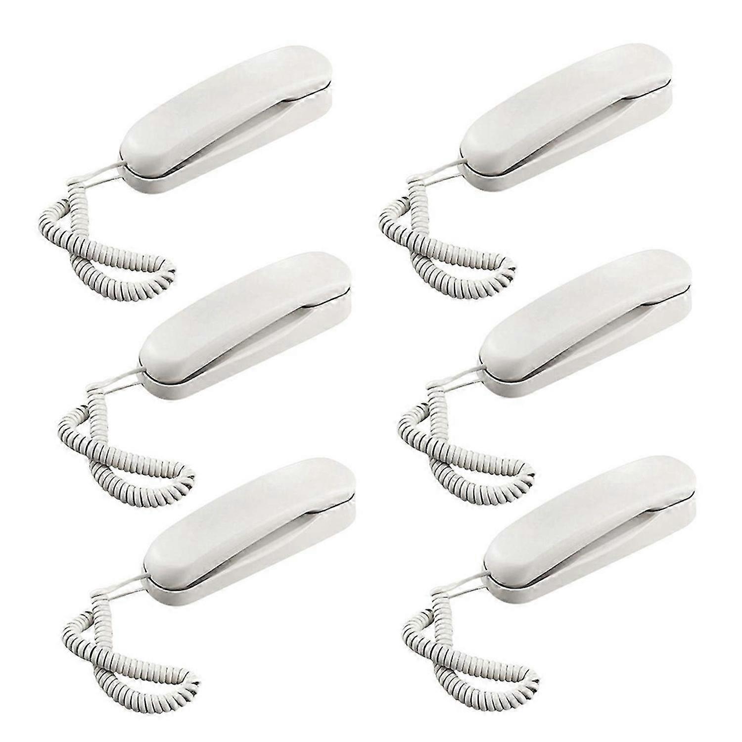 Wired Wall Phone, Hotel Small Phone,for Office Fixed Wall Phone,White