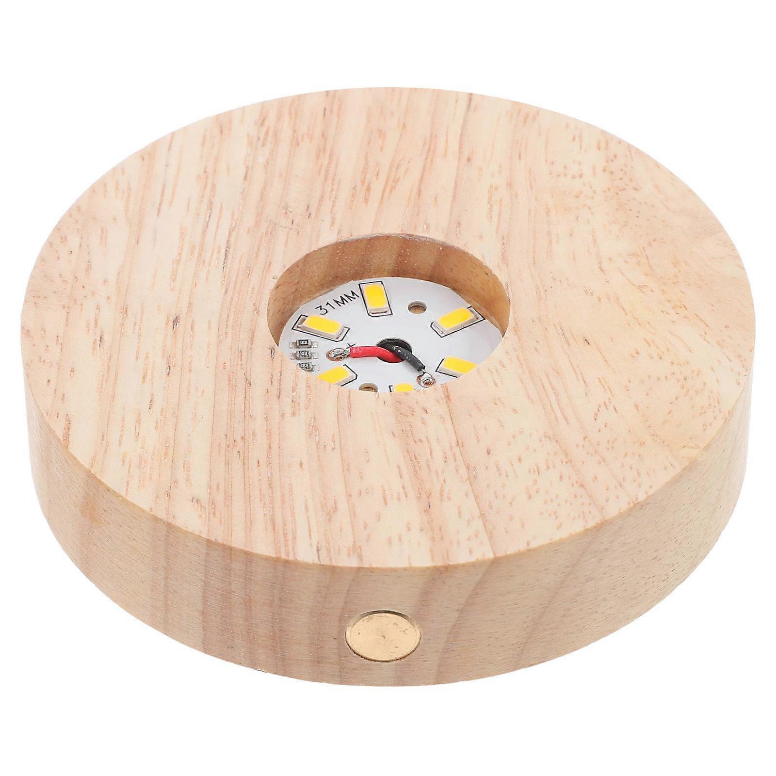 LED Display Base Wooden Stands for Holding Crystal Spheres 4Sets