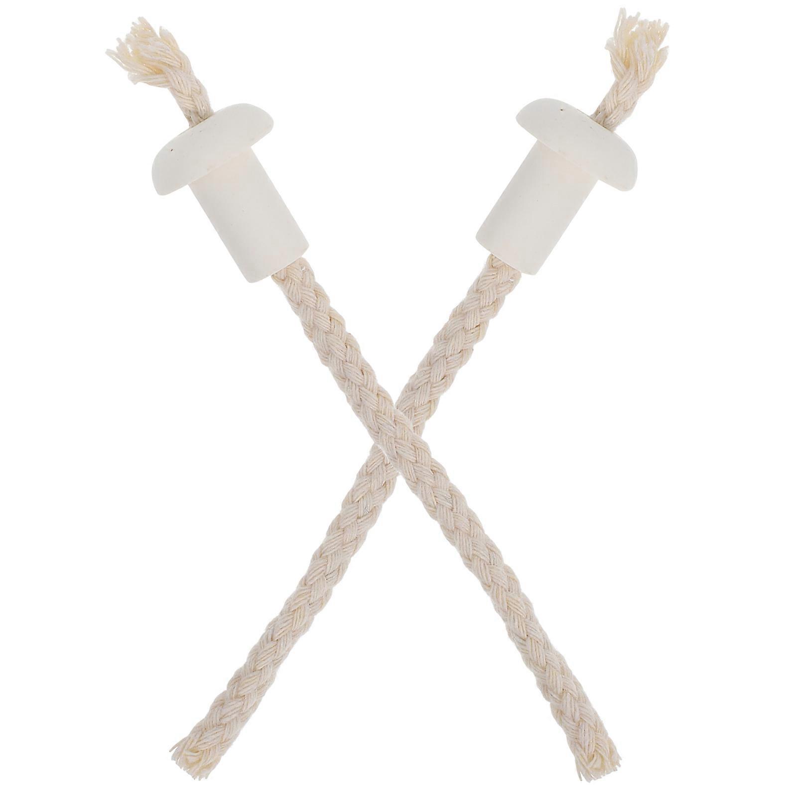 Round Oil Lamp Wicks Cotton Thread Wick Replacement Part For Alcohol Lamp White 2Pcs