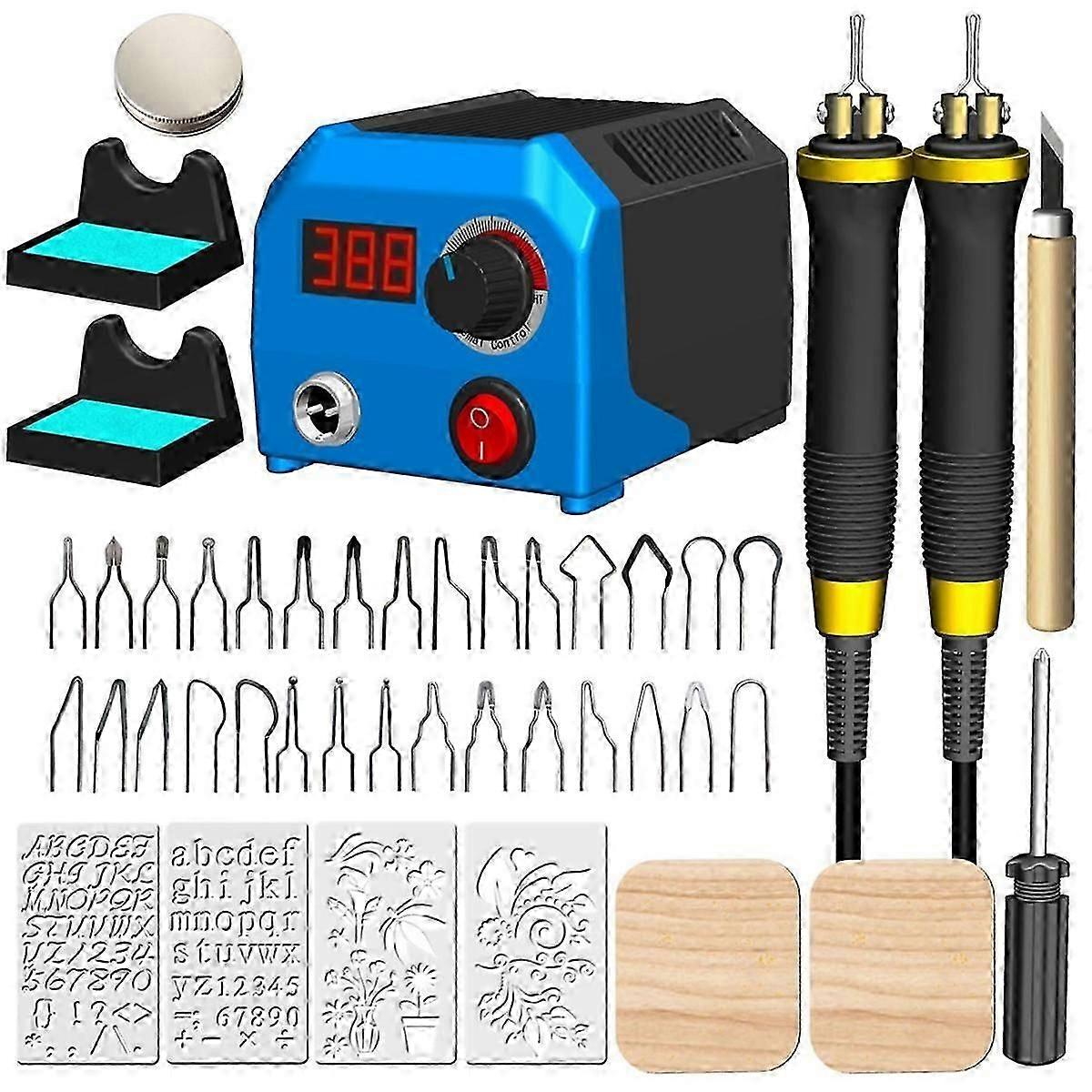 , Wood Burning Tool, Digitally Adjustable Temperature Wood Burner Kit, Wood Burner Tool Kit US Plug