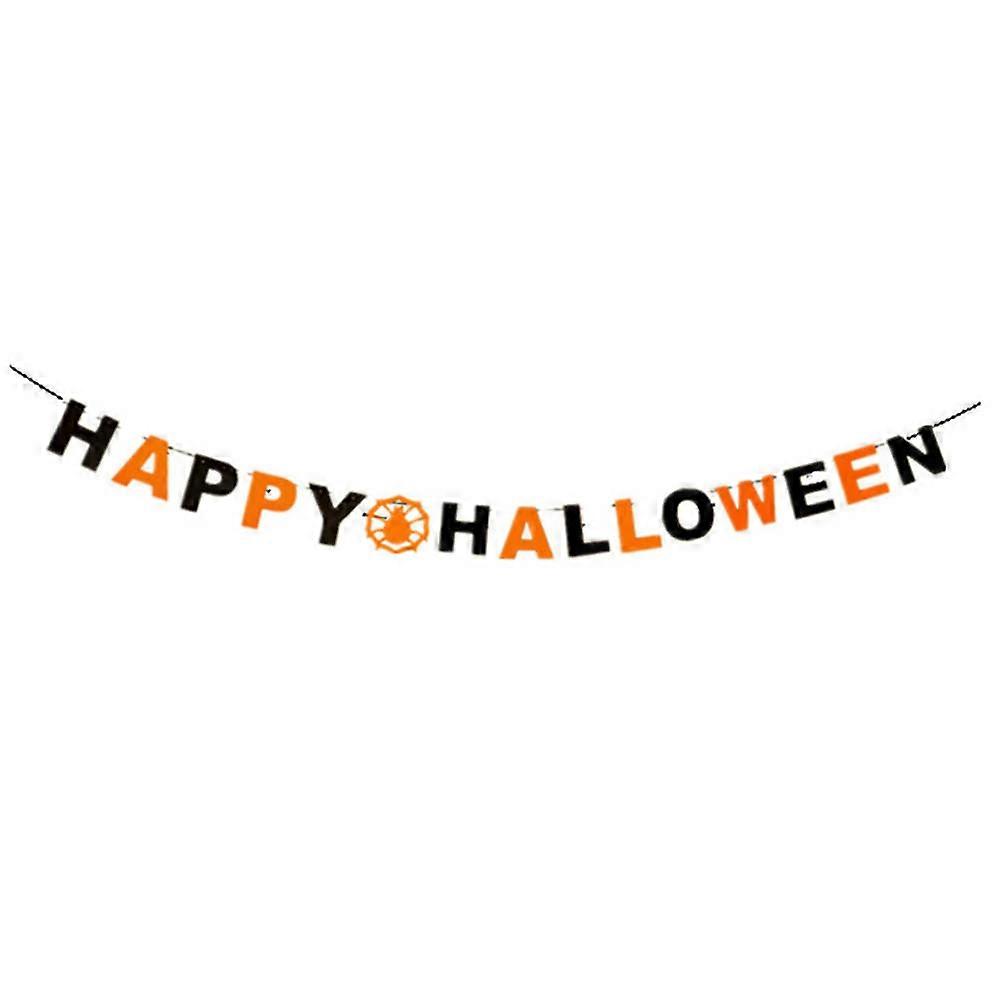 Halloween Party Banner Non-Woven Fabric Hanging Decor 3Pcs Set