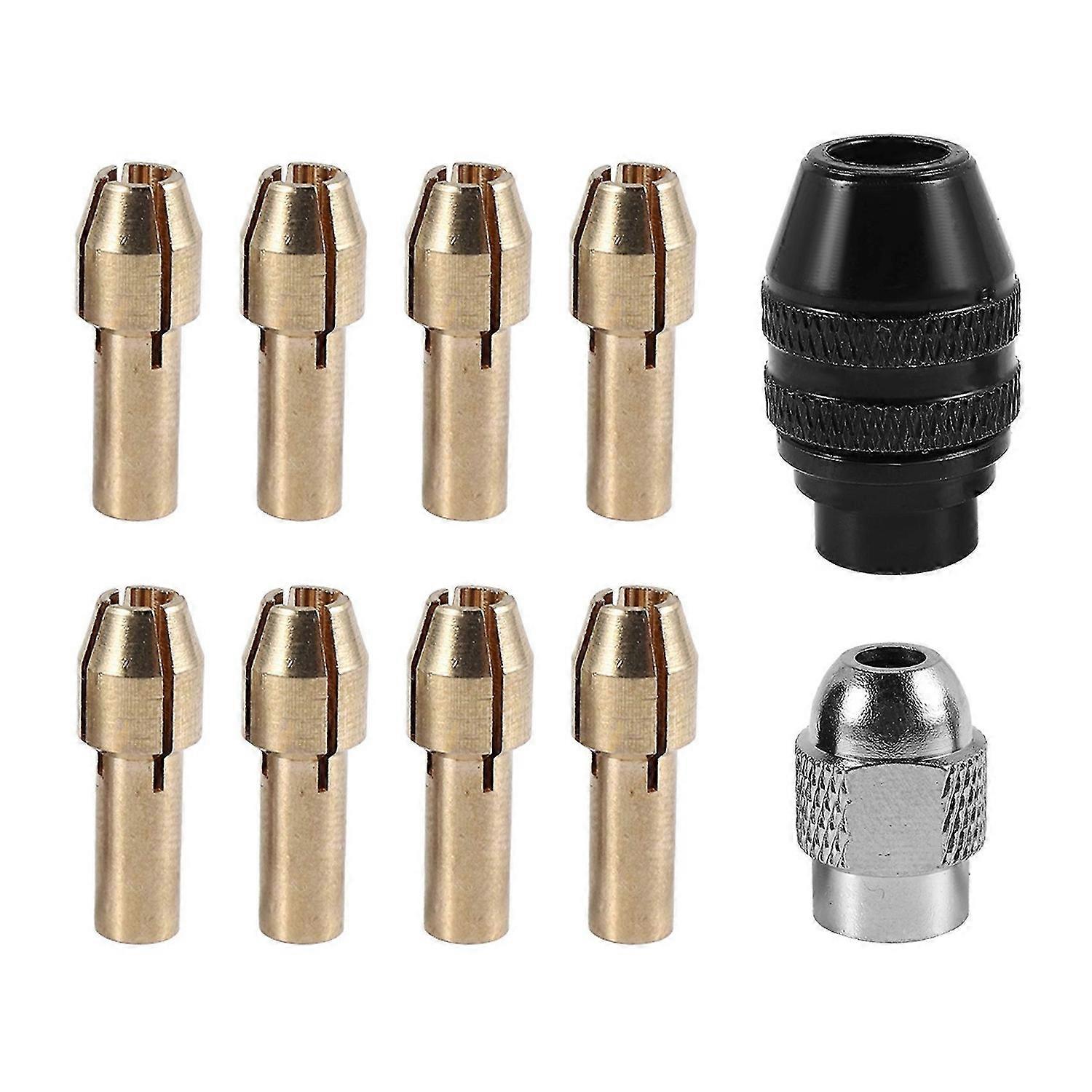 Drill Chuck Collet Set with Replacement Rotary Drill Nut Set