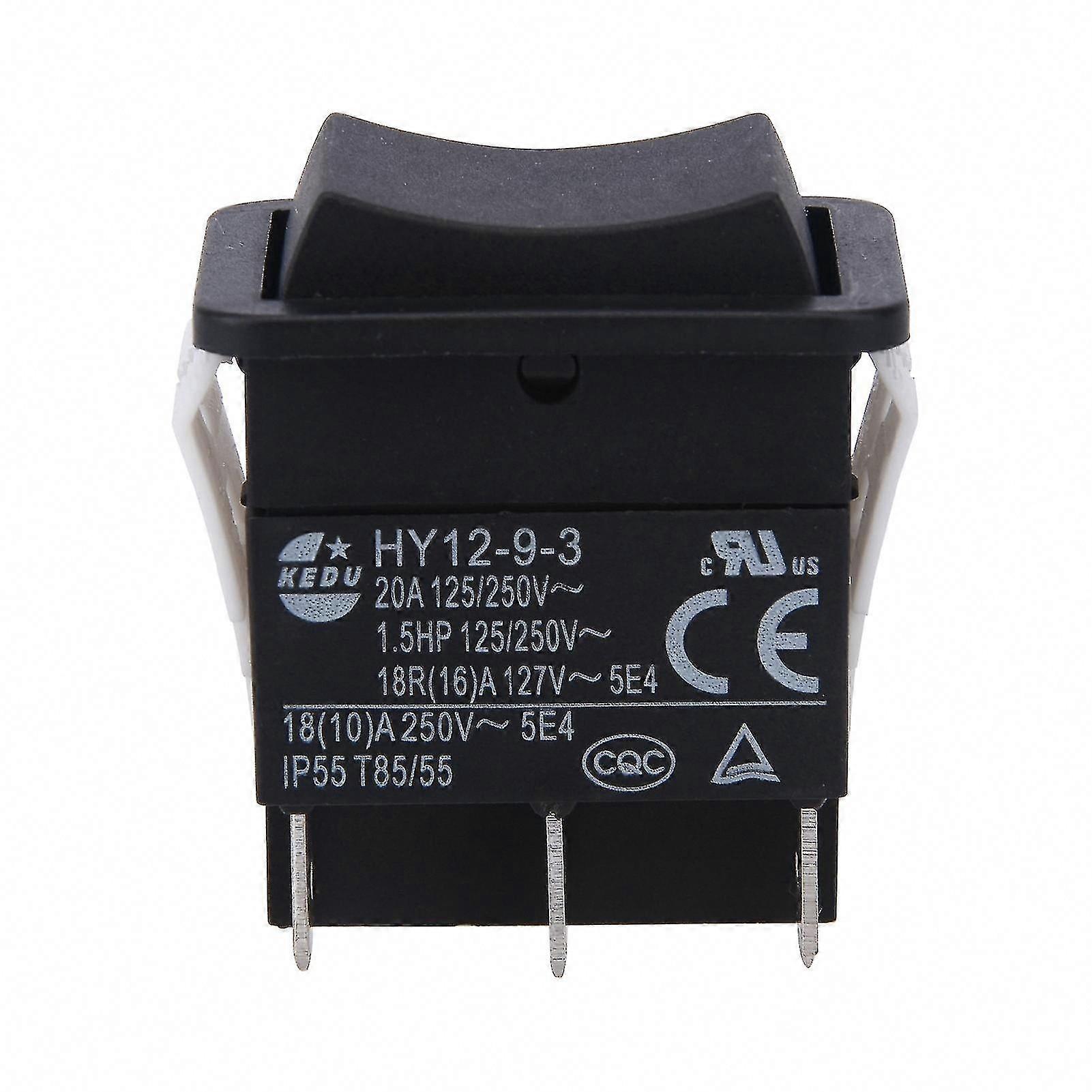 Durable ABS Arc Rocker Switch for Boat Industrial On Off Push Button HY12-9-3