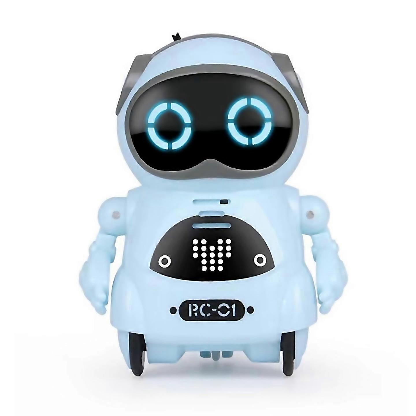 For Pocket Rc Robot Talking Interactive Voice Recognitions For Kid Blue