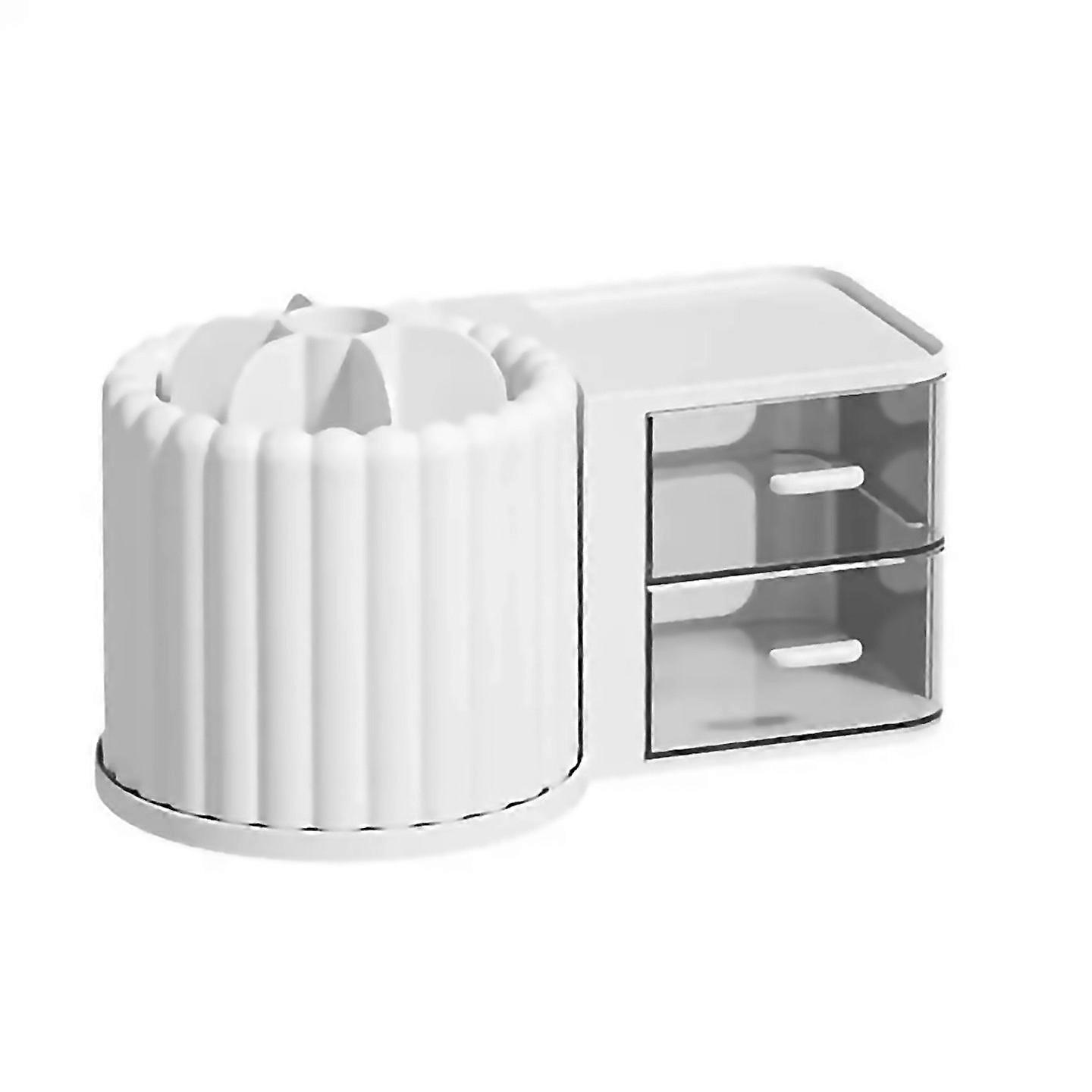 For Drawer Cosmetic Storage Box Large Capacity Makeup Organizer White