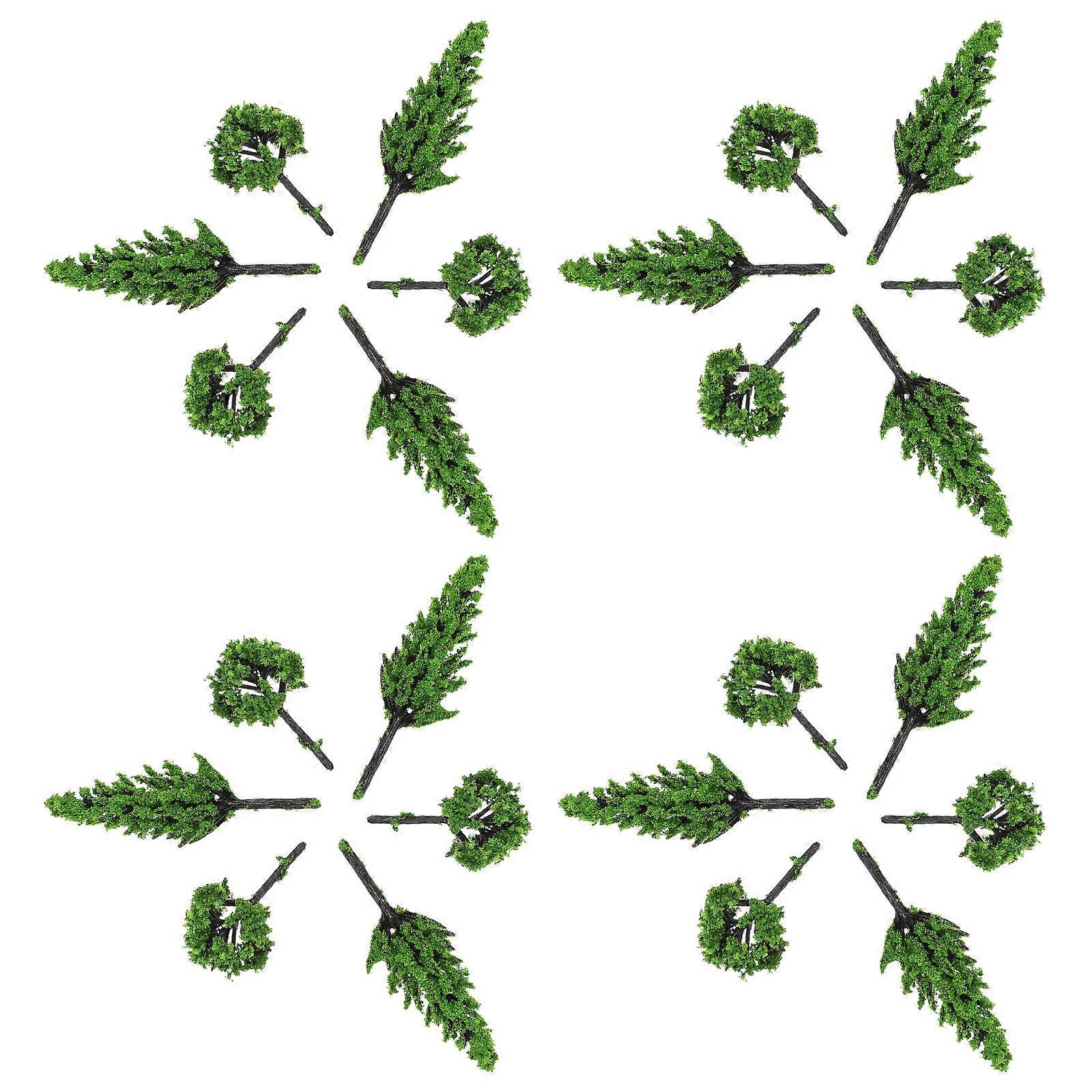 Artificial Tree Model Simulation Tree for Decoration 30Pcs Green Plastic Set