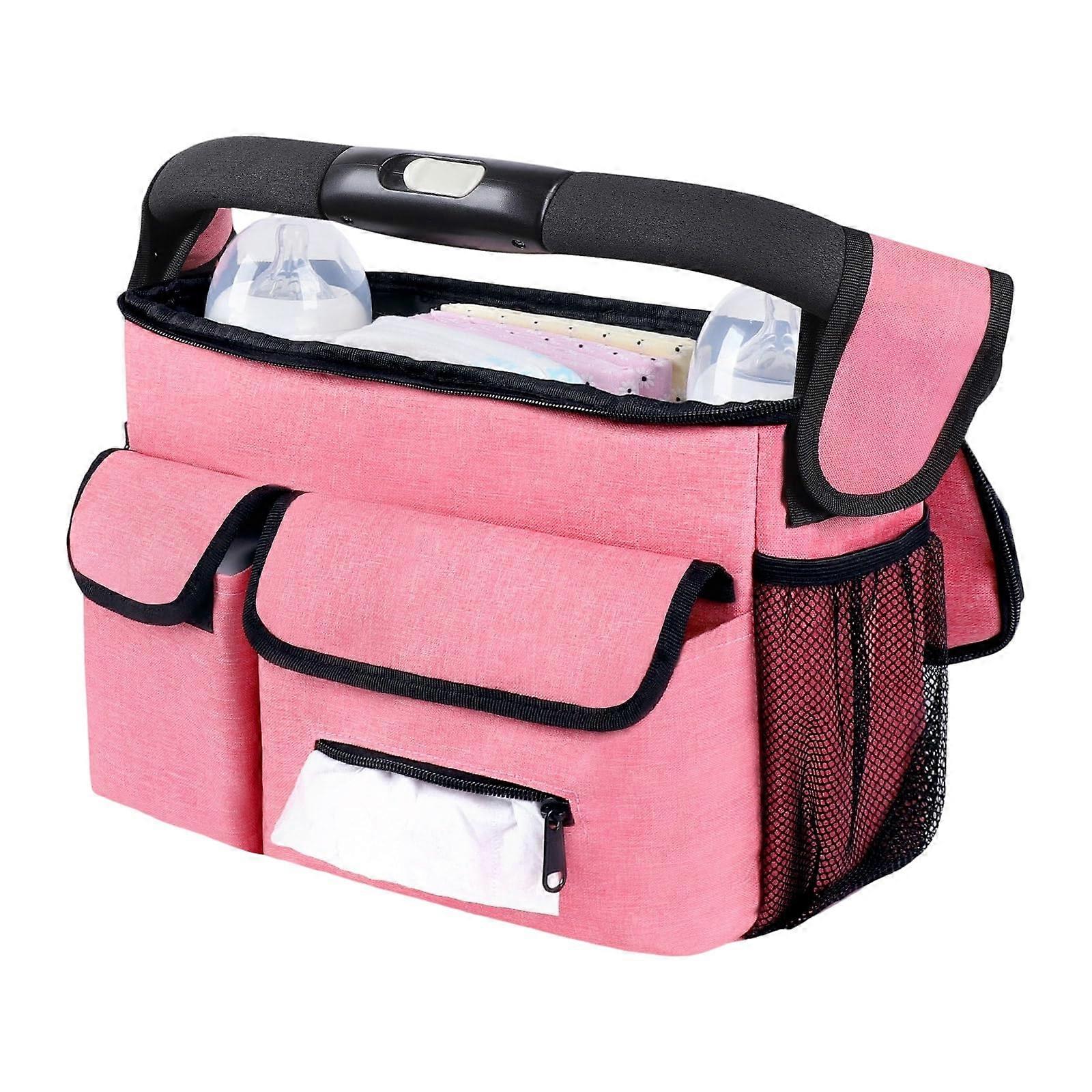 Baby Strollers Accessory Portable Pram Cart Hanging Bag Storage For Pushchair Frames And Handle Oxford Fabric Fits Most