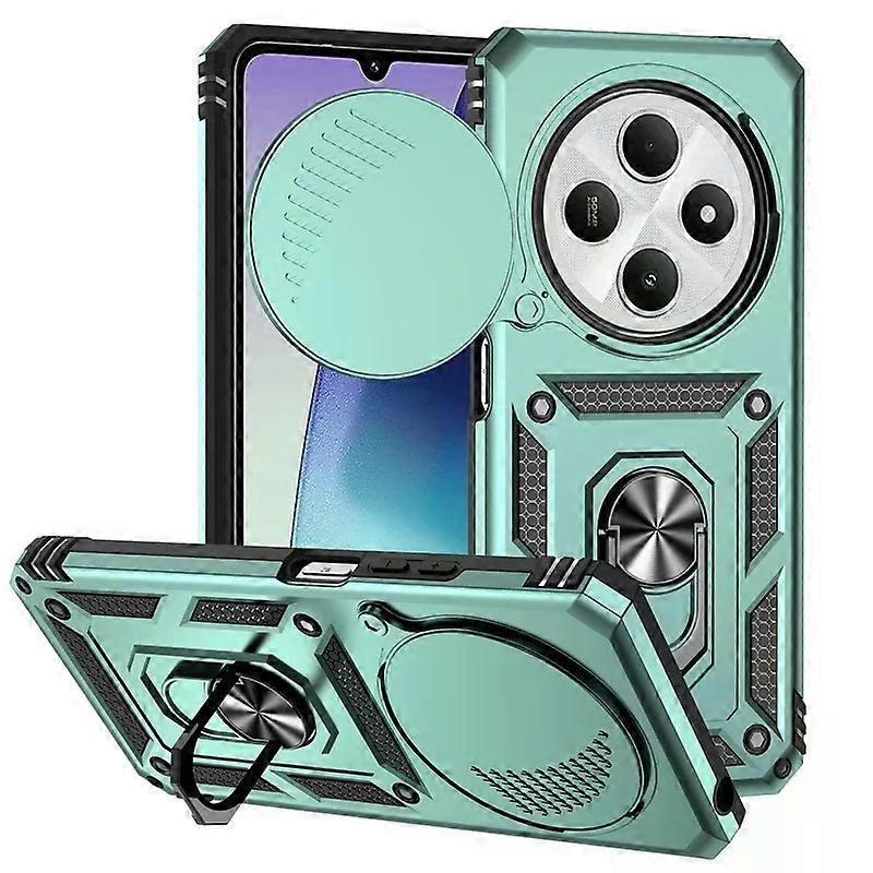 For Xiaomi Redmi 14C 4G Case Armor Shockproof Slide Lens Cover For Redmi14C Magnet Car Holder Ring Case For Redmi 14C Funda