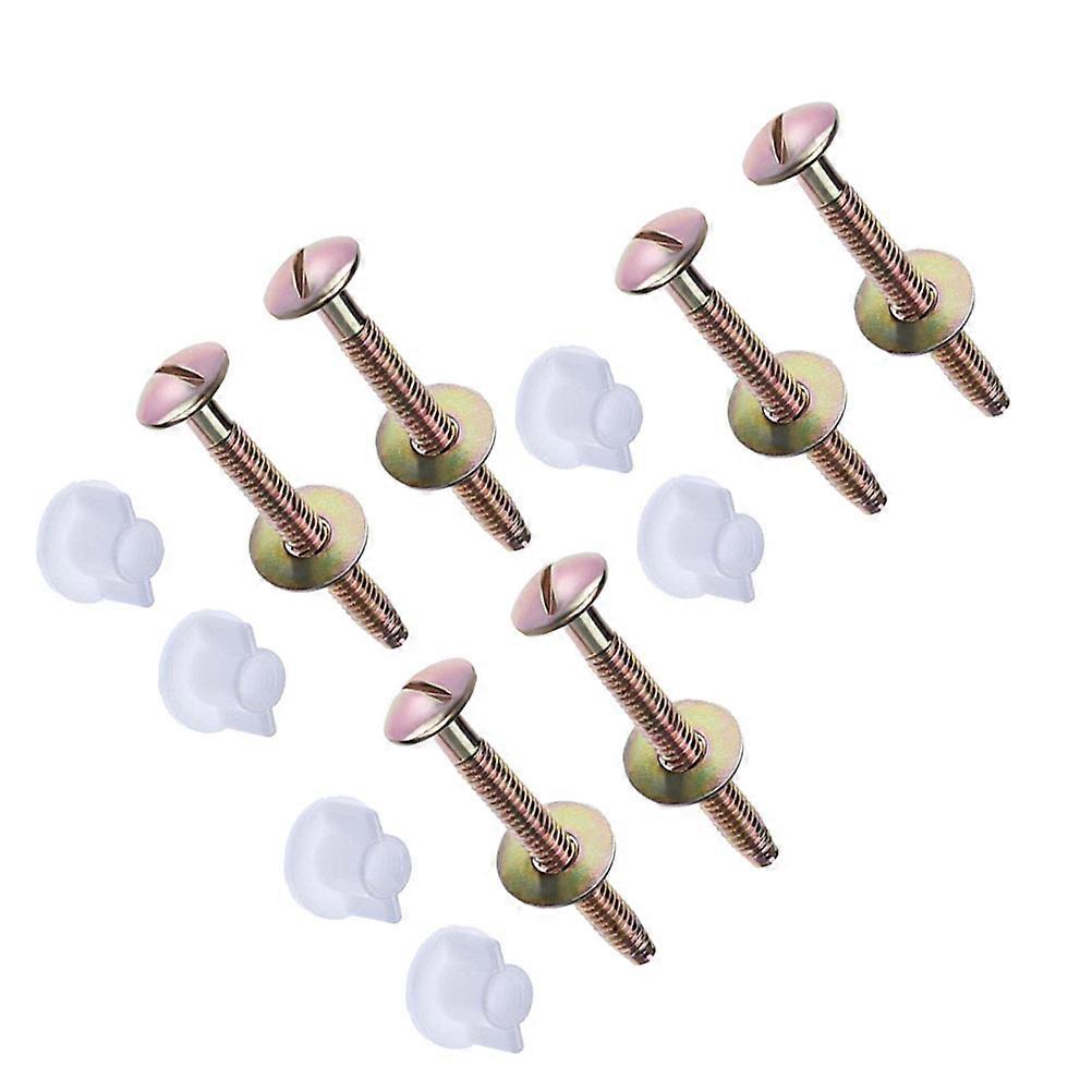 Toilet Bolt Toilet Tank Screw Fixing Bolt with Nuts and Washers 6Pcs
