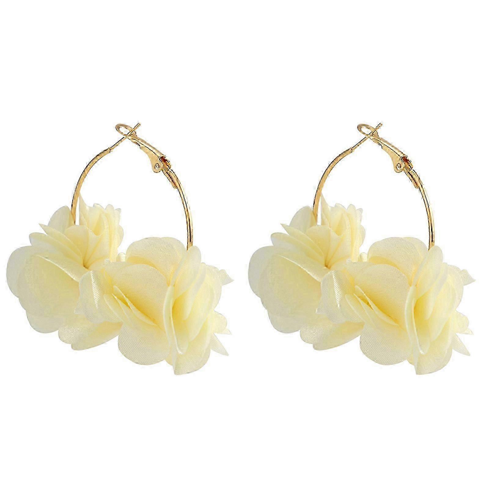Girls Hanging Flower Dangle Drop Earrings