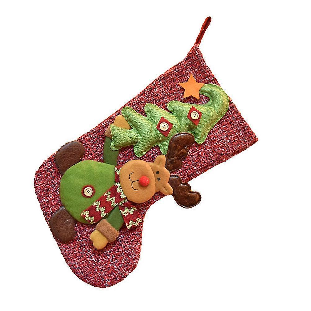 Christmas Sock Gift Stocking for Storage Use 2Pcs Comfortable Non-Woven