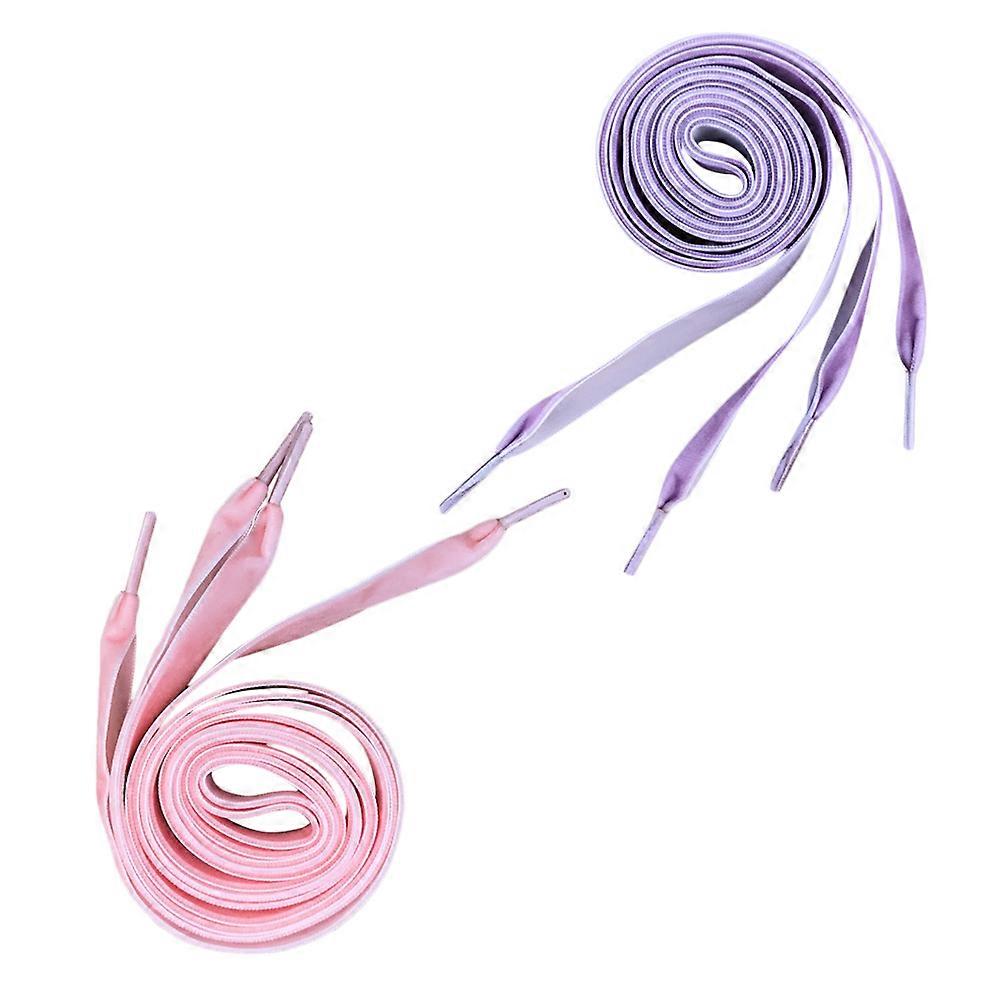 Wide Shoelaces Flat Shoe Lace for Shoes 4Pairs Pink Shoelace Set
