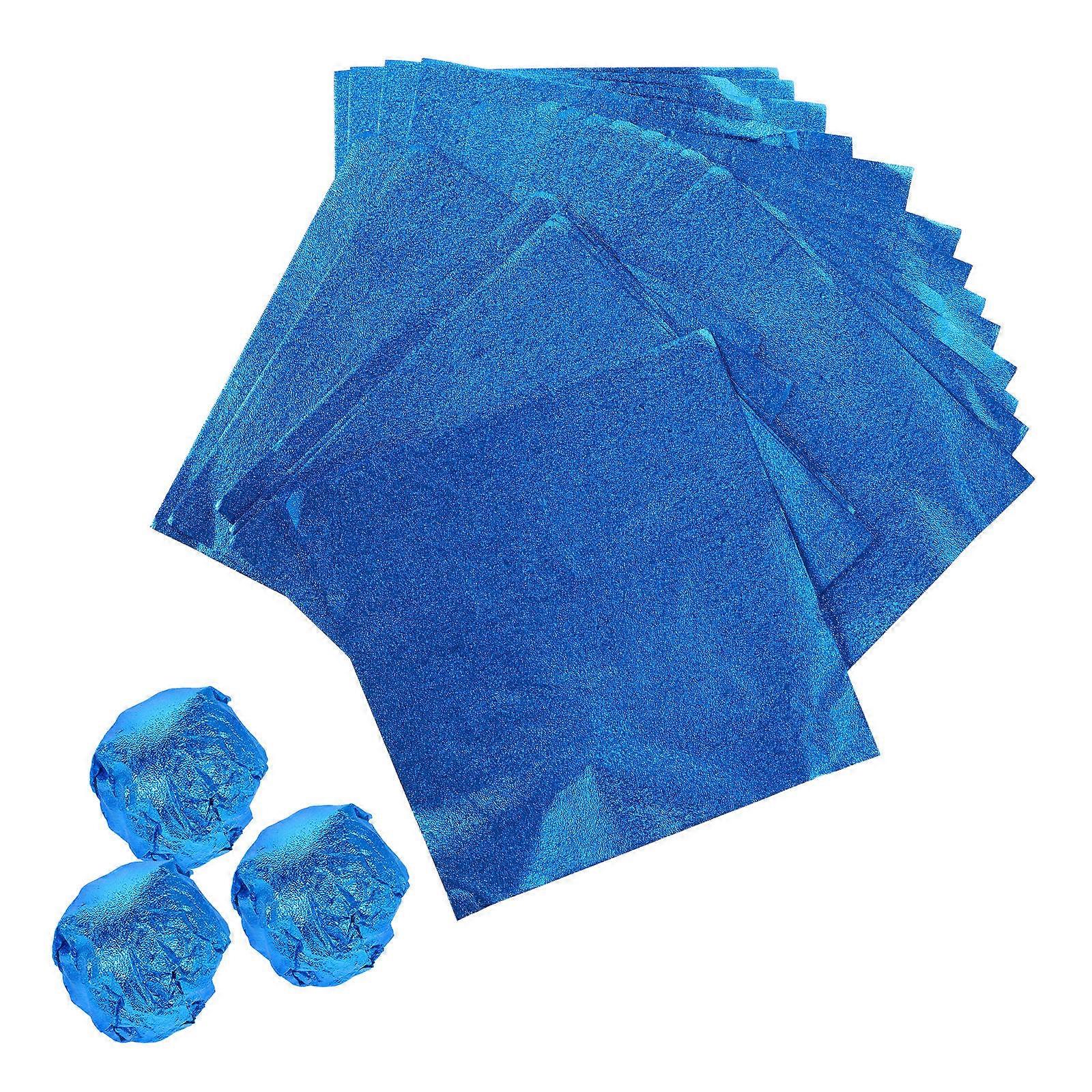 Aluminum Foil Candy Wrappers Chocolate Wrappers Foil for Wrapping 200Pcs Blue
