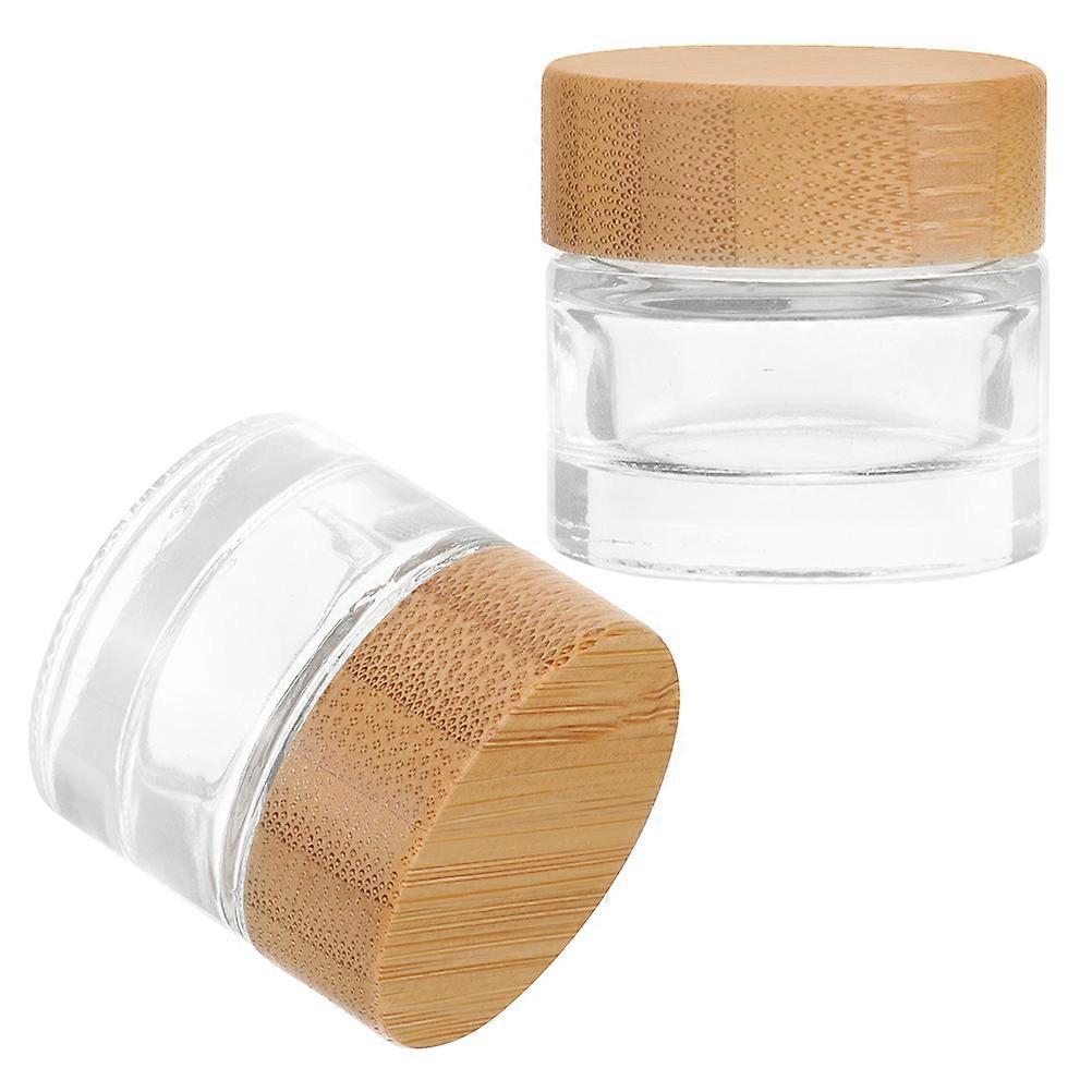 Makeup Sample Containers Transparent Glass Jar for 10Pcs Storage Use
