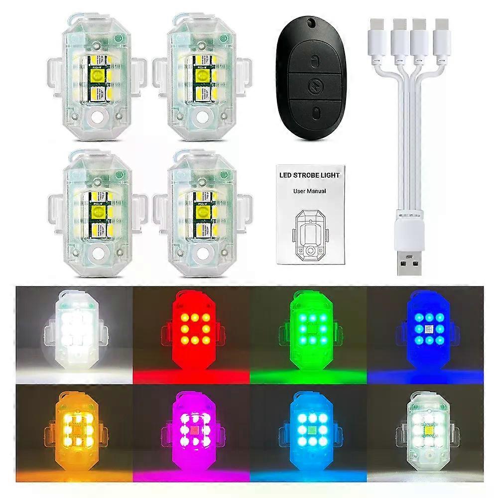 Remote Control Aircraft LED Strobe Lights Flash Position Wireless Light RC Fix Wing Aircraft Airplane Helicopter Warning Light