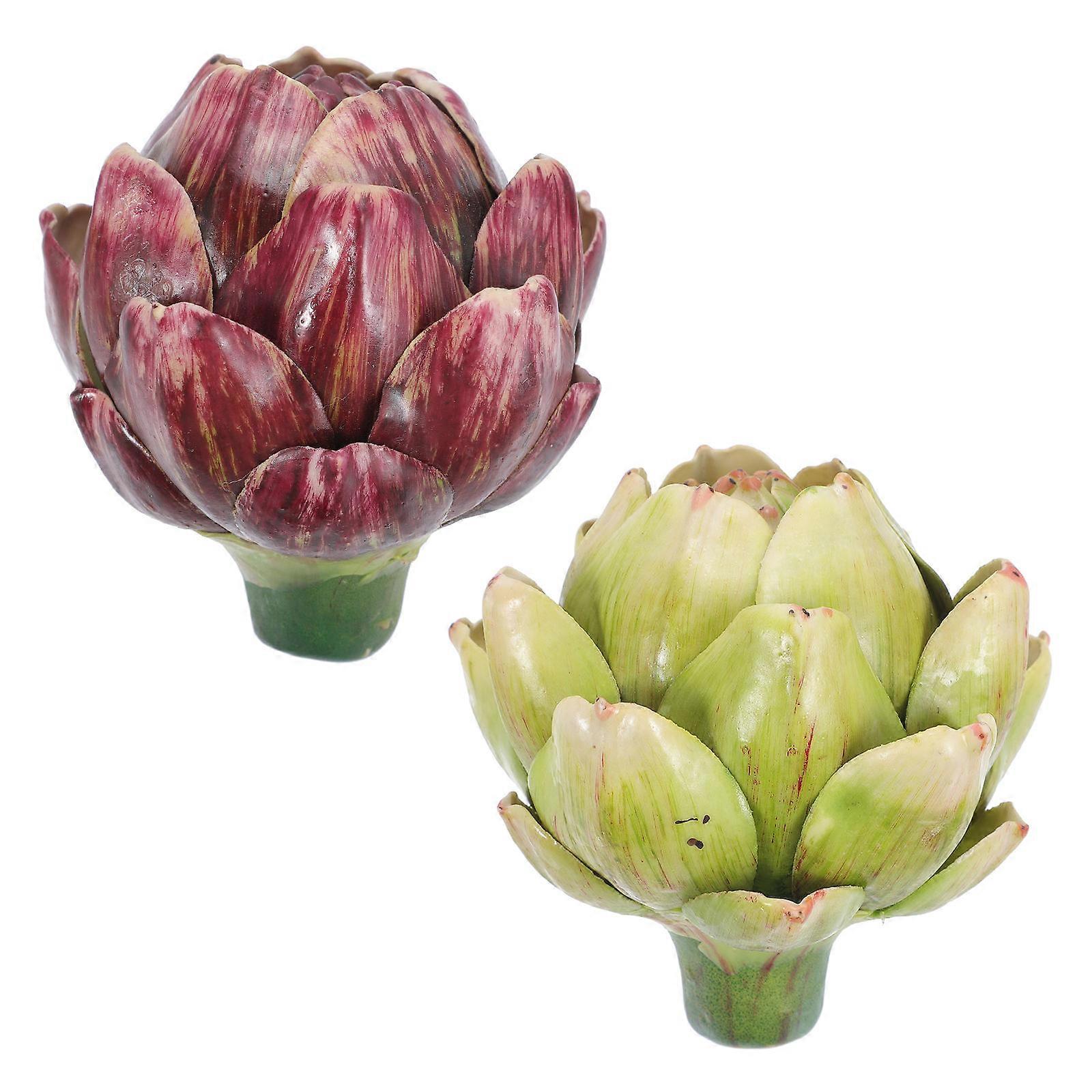 Artificial Artichoke Faux Artichokes for Decoration with 4Pcs Set