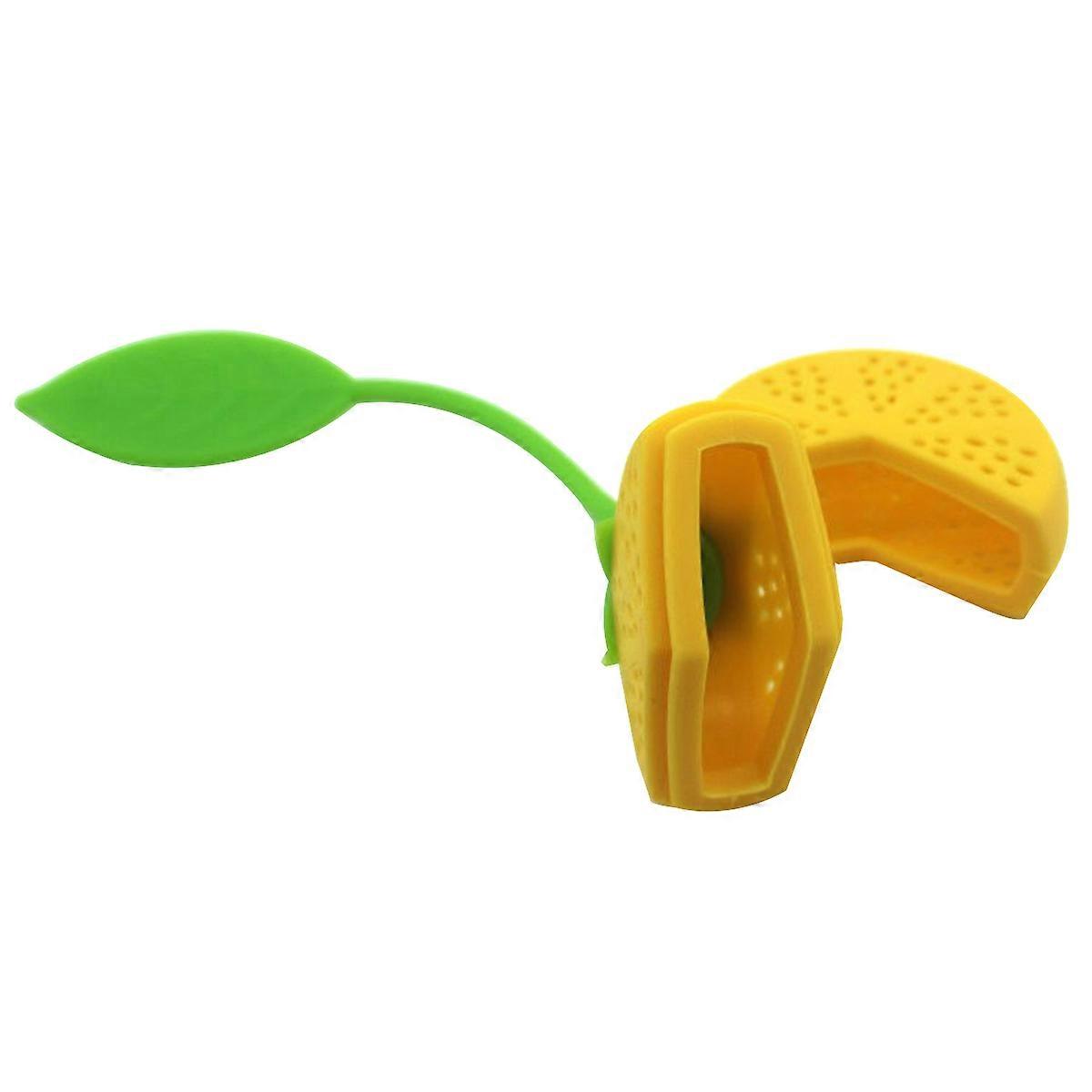 Tea Filter Strainer 3Pcs Food Grade Silicone Lemon Design Ideal For Teapot And Cup High Temperature Resistant -60 To 240℃ Filtering Function