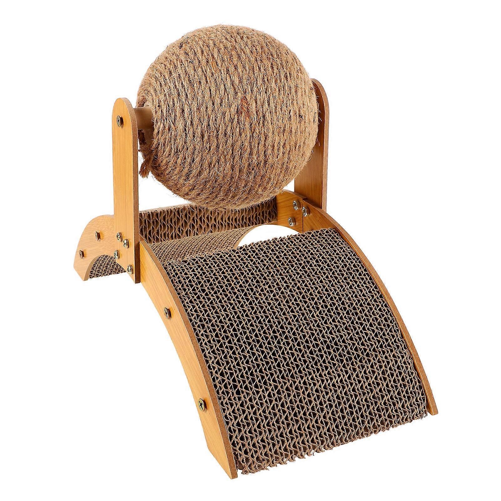 Toy for Cat Engaging Cat Toys Standing Design Yellow 35.00X26.00X15.00CM Scratching 1Pcs