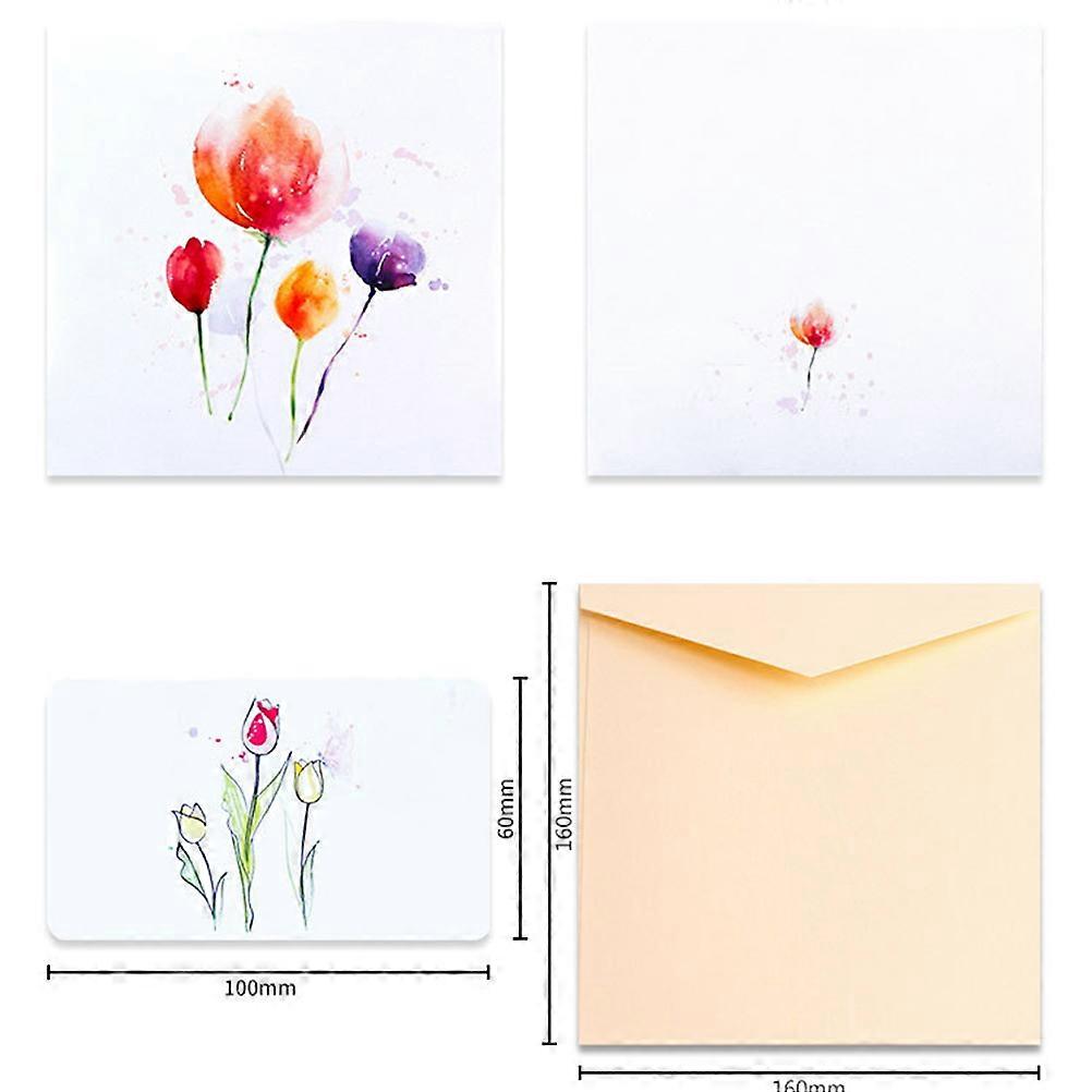 Stereoscopic Greeting Card Tulip 3D Greeting Card for Blessing 1Pcs Red