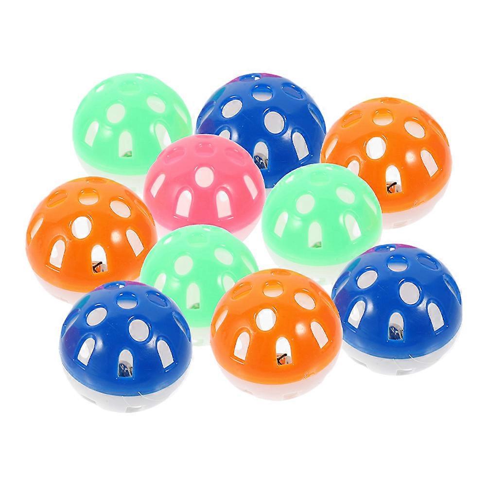 Indoor Cat Toys Ball with Bell Plastic Toys for Cats for Playing 180Pcs Assorted Color