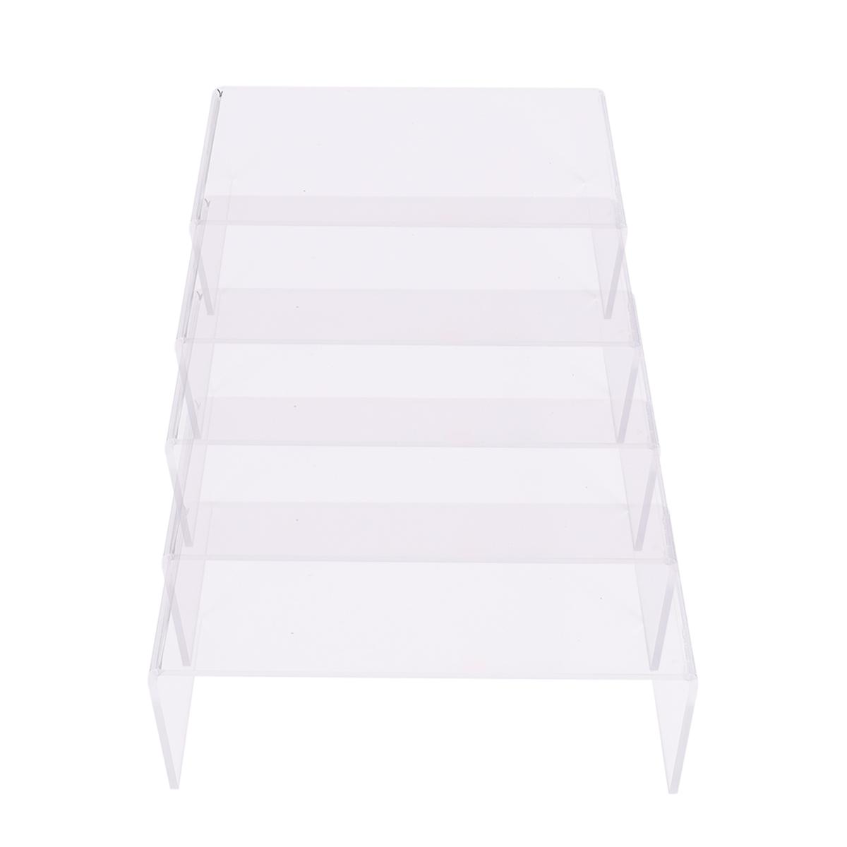 U Shape Display Rack 5Pcs White Acrylic Shoe Rack Stackable Shoes Shelf for Display Use