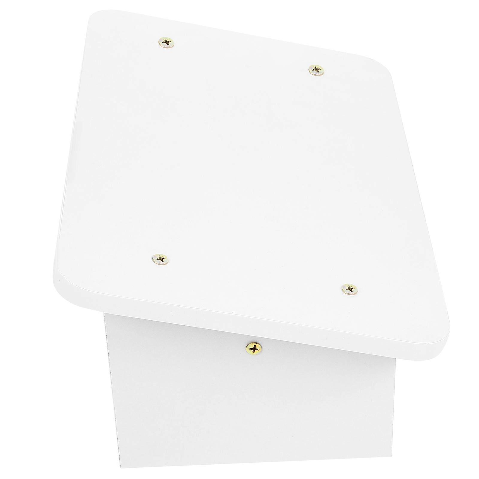 Foot Resting Stool Simple Design Floor Placement 30.00X24.00X20.00CM White Wood 1Pack
