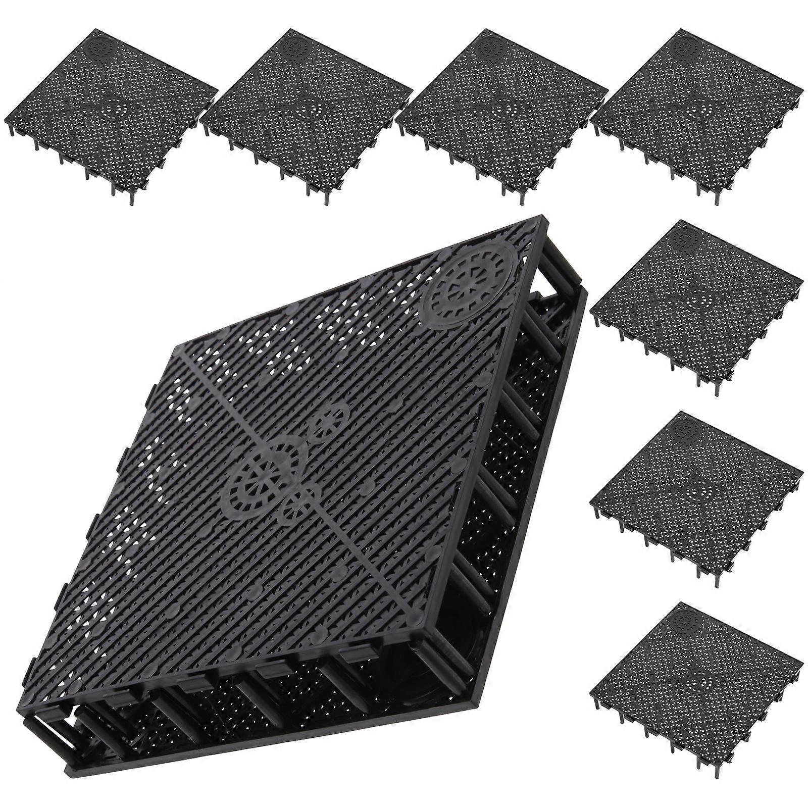 Fish Tank Bottom Filter Plate for Aquarium Setup 40Pcs Black PVC