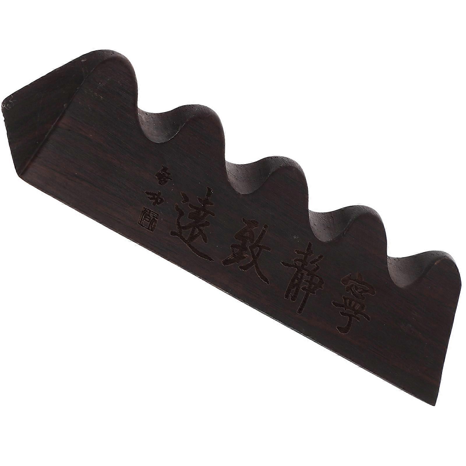 Wooden Calligraphy Brush Rest 2Pcs Pen Holding Stand For Friends And Relatives Home Office Decor With Unique Shape