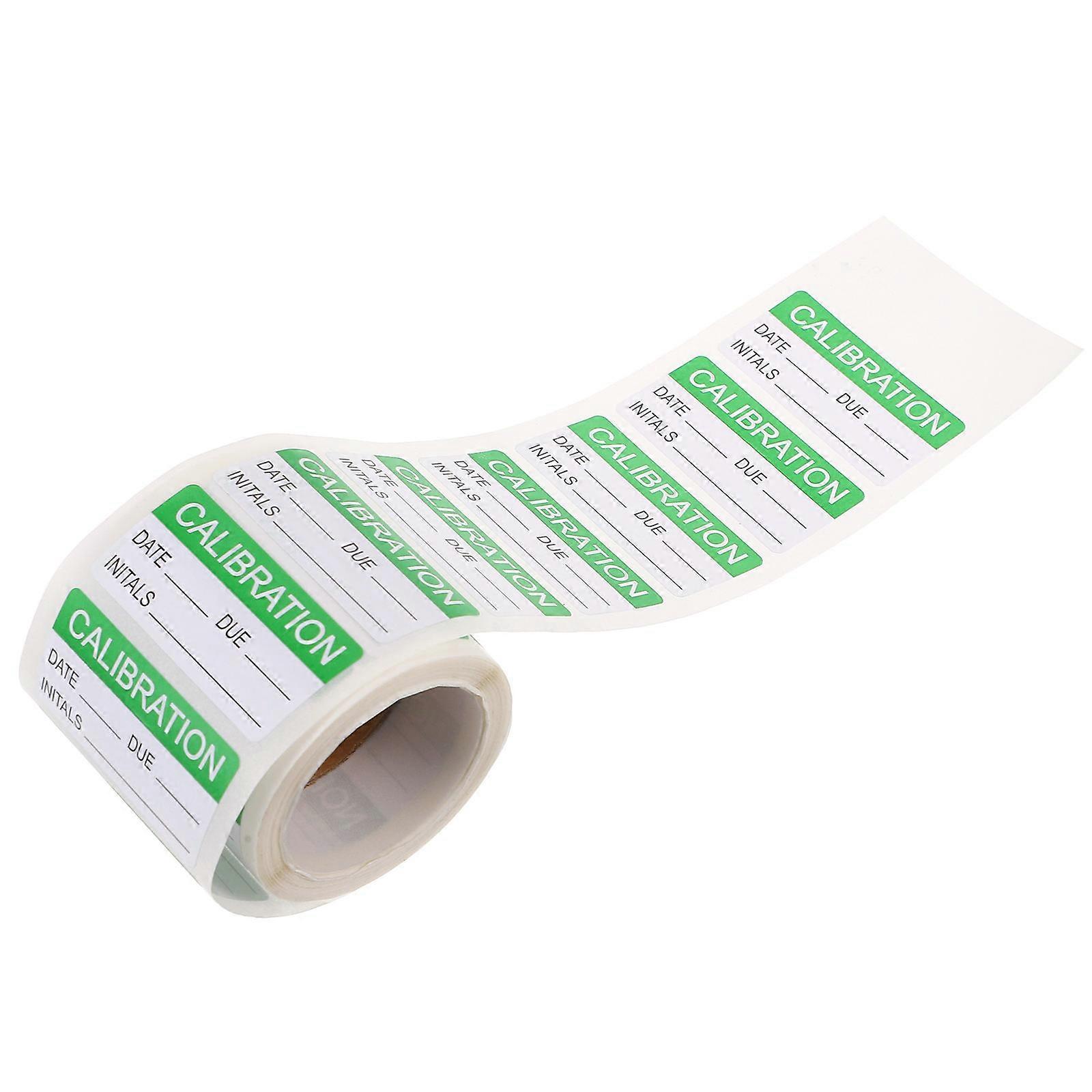 Quality Control Label Stickers Roll For Manufacturing Processes Green Calibration 300Pcs