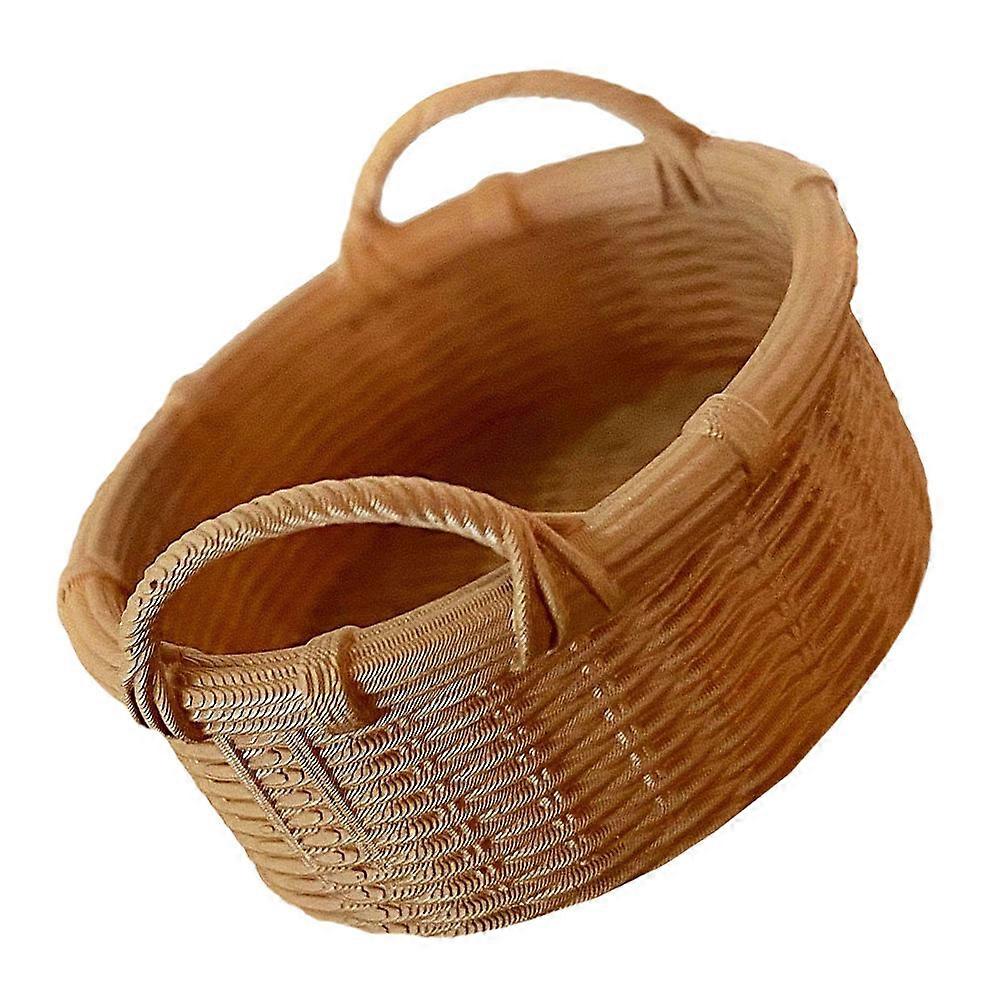 Mini Bread Basket Resin for Decor 2Pcs Mini Doll House Accessory