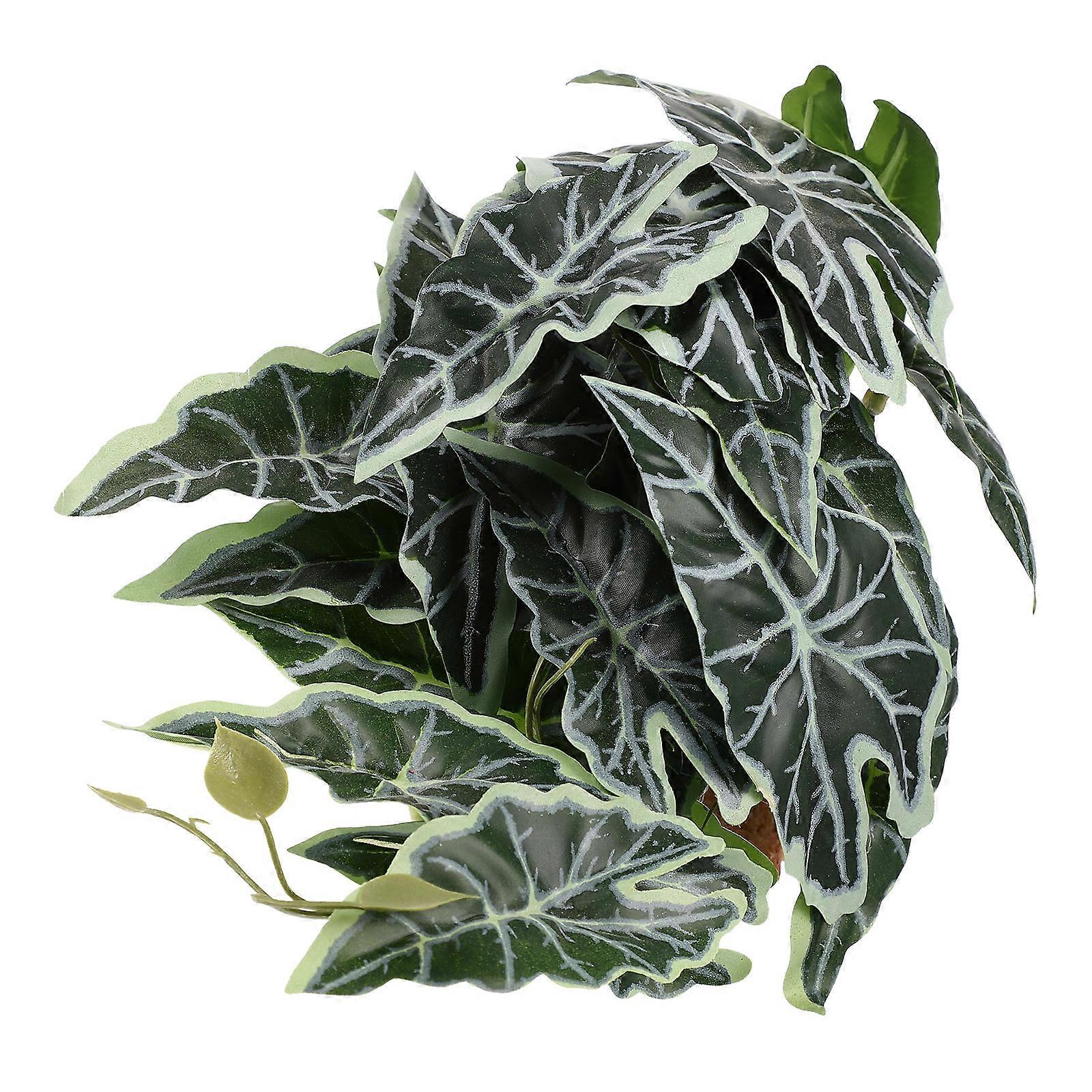 Reptile Terrarium Decor Artificial Plant for Decoration 5Pcs Pack